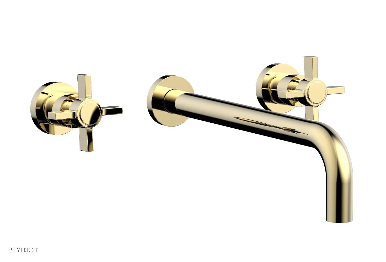 Phylrich BASIC Wall Lavatory Set 12" Spout - Blade Cross Handles by Phylrich