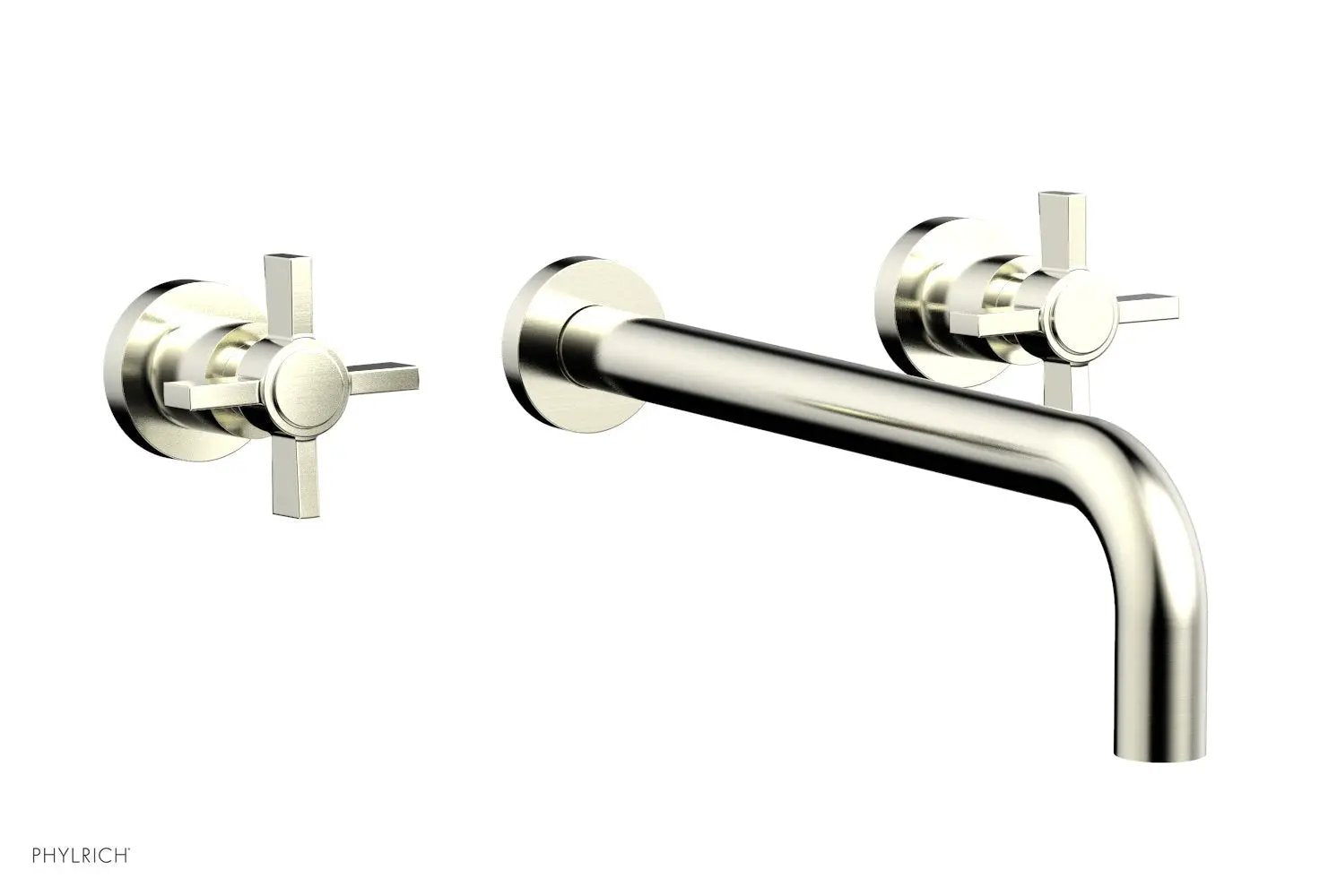 Phylrich BASIC Wall Lavatory Set 12" Spout - Blade Cross Handles by Phylrich