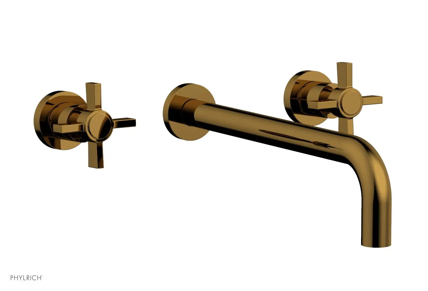 Phylrich BASIC Wall Lavatory Set 12" Spout - Blade Cross Handles by Phylrich
