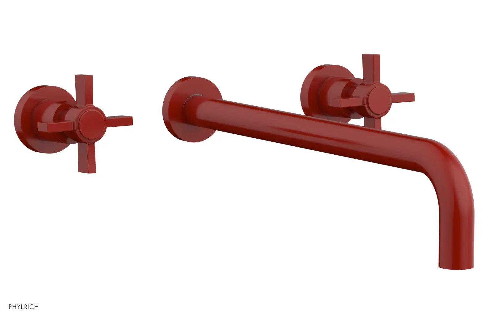 Phylrich BASIC Wall Lavatory Set 14" Spout - Blade Cross Handles by Phylrich