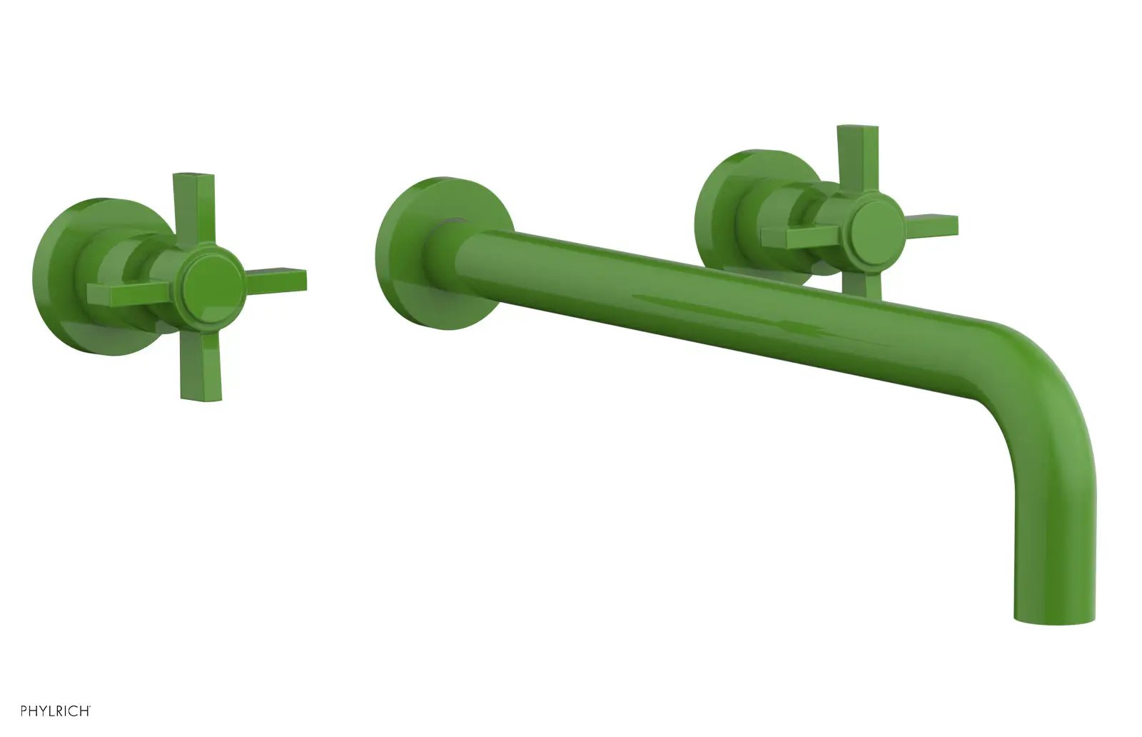 Phylrich BASIC Wall Lavatory Set 14" Spout - Blade Cross Handles by Phylrich
