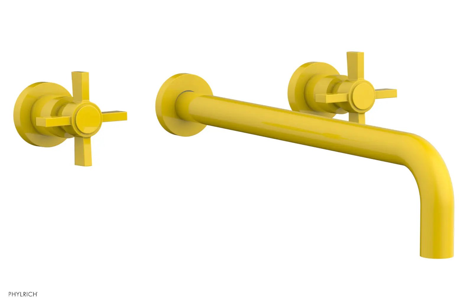 Phylrich BASIC Wall Lavatory Set 14" Spout - Blade Cross Handles by Phylrich