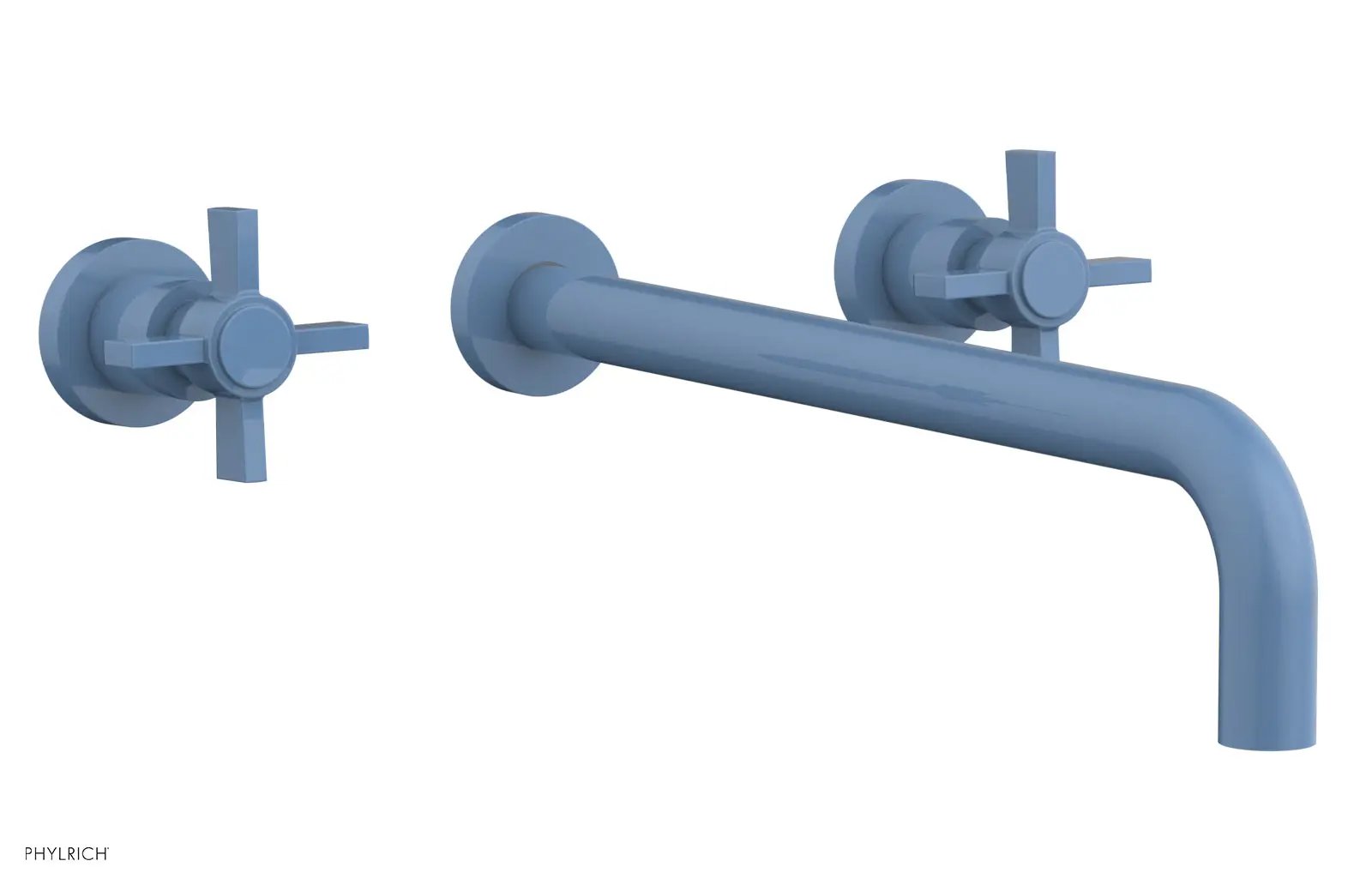 Phylrich BASIC Wall Lavatory Set 14" Spout - Blade Cross Handles by Phylrich