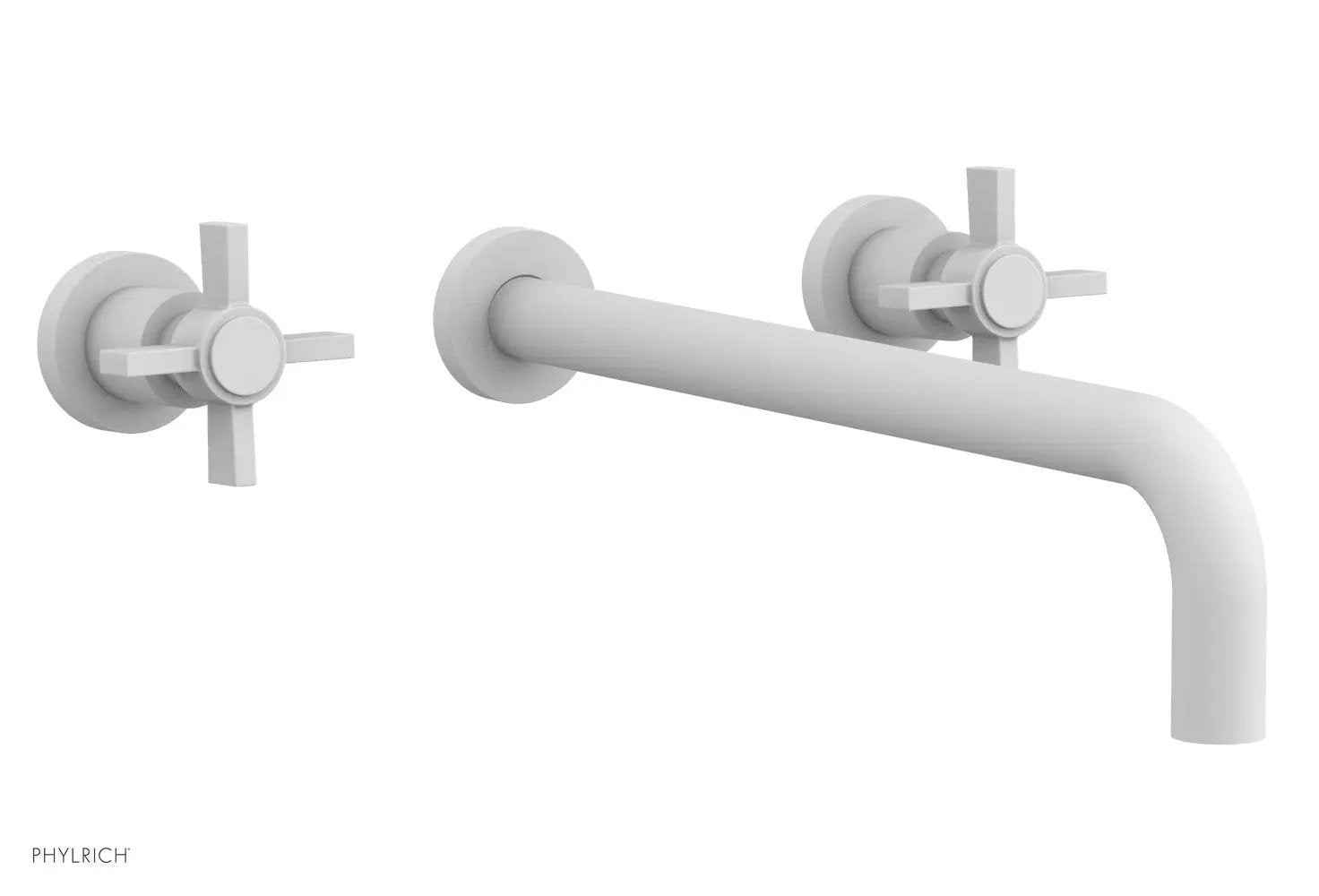 Phylrich BASIC Wall Lavatory Set 14" Spout - Blade Cross Handles by Phylrich