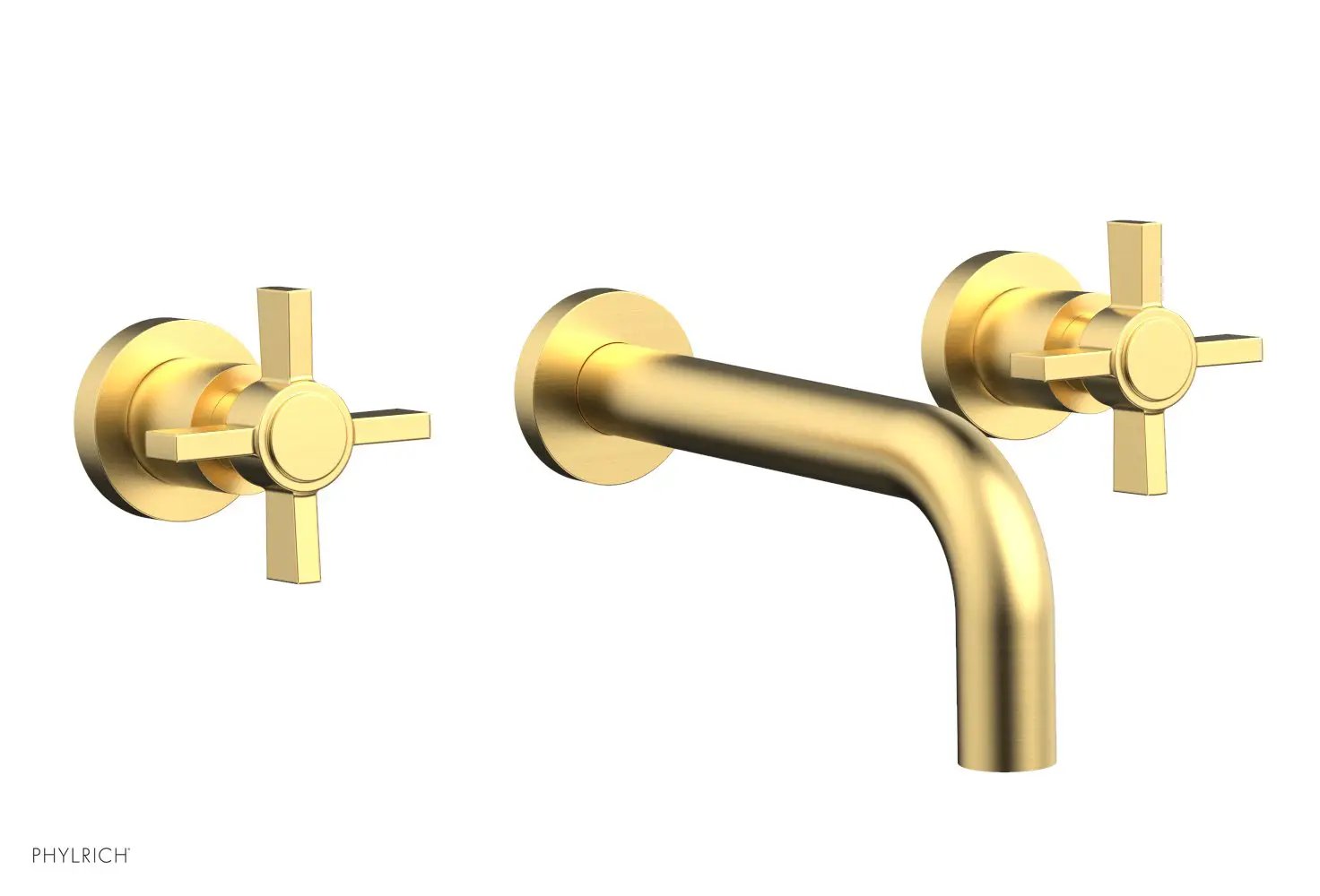 Phylrich BASIC Wall Lavatory Set 7 1/2" Spout - Blade Cross Handles by Phylrich