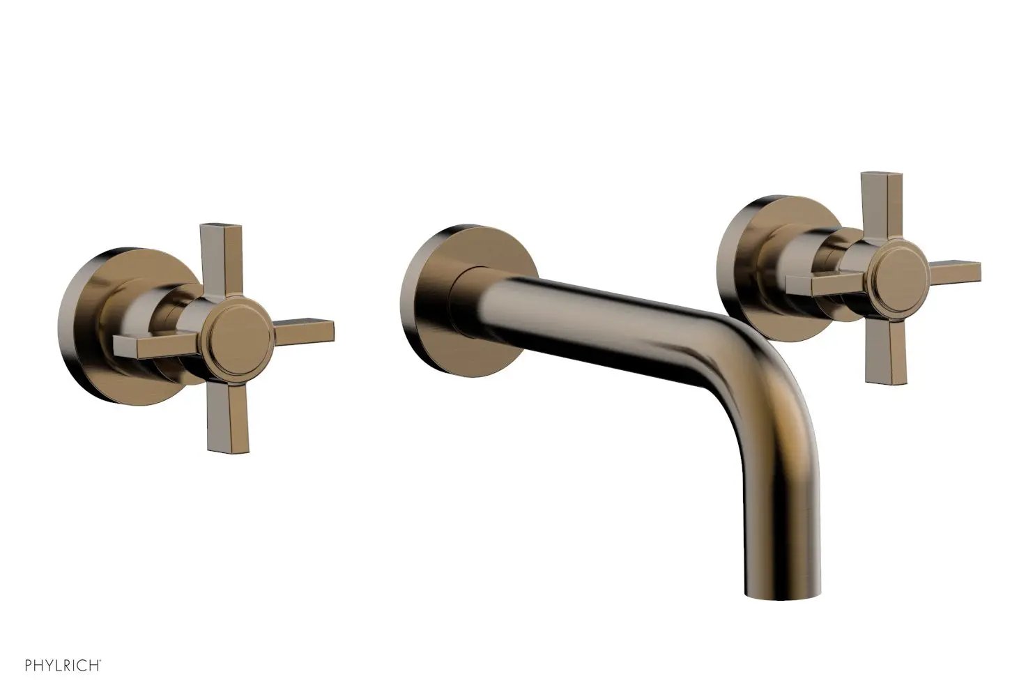 Phylrich BASIC Wall Lavatory Set 7 1/2" Spout - Blade Cross Handles by Phylrich