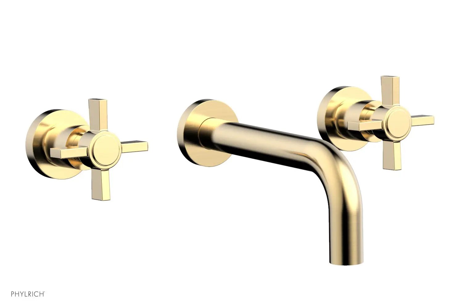 Phylrich BASIC Wall Lavatory Set 7 1/2" Spout - Blade Cross Handles by Phylrich