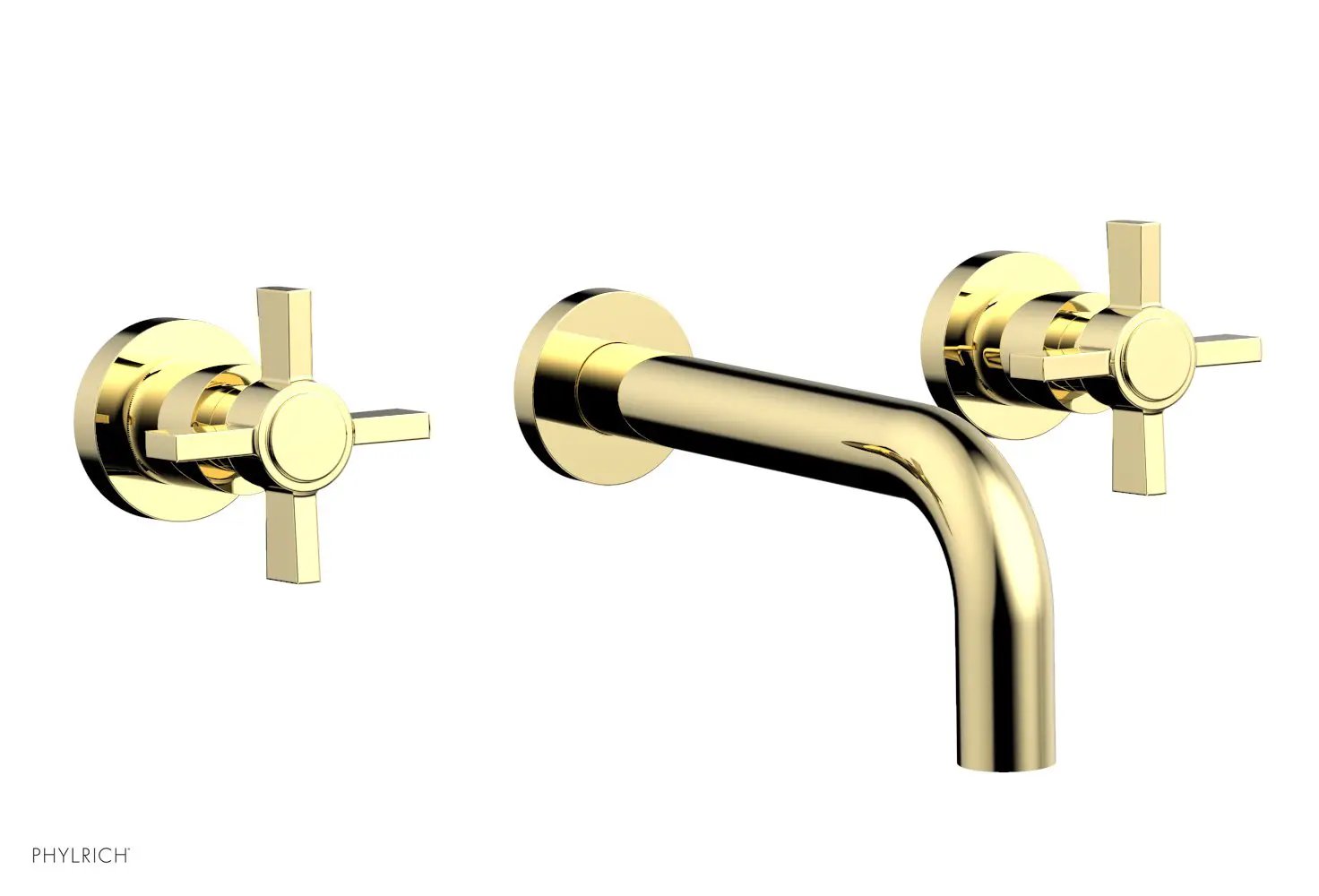 Phylrich BASIC Wall Lavatory Set 7 1/2" Spout - Blade Cross Handles by Phylrich