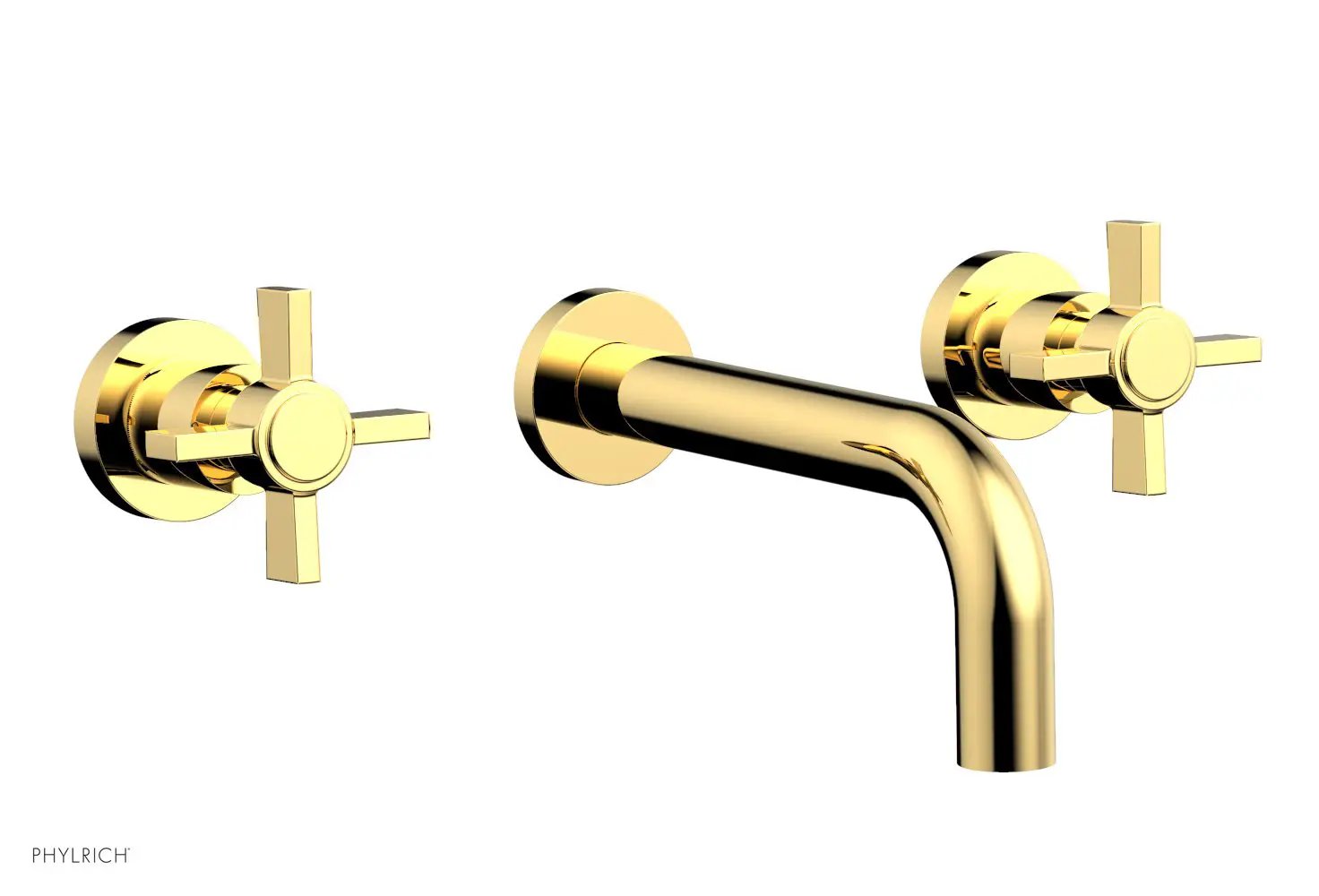 Phylrich BASIC Wall Lavatory Set 7 1/2" Spout - Blade Cross Handles by Phylrich