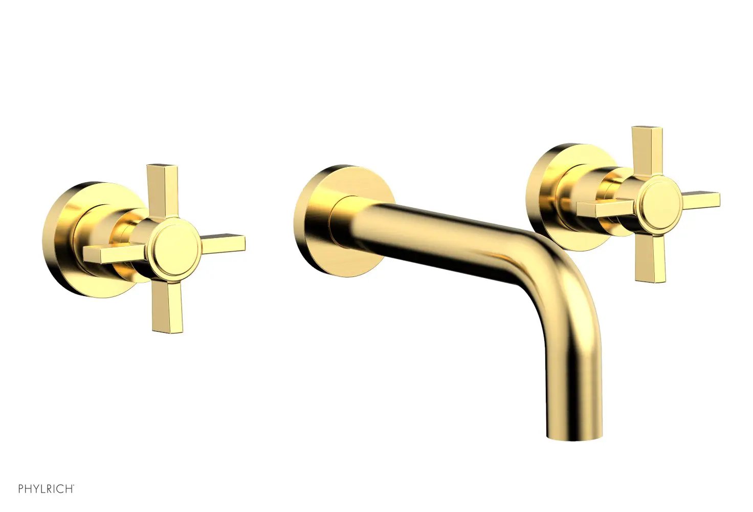 Phylrich BASIC Wall Lavatory Set 7 1/2" Spout - Blade Cross Handles by Phylrich