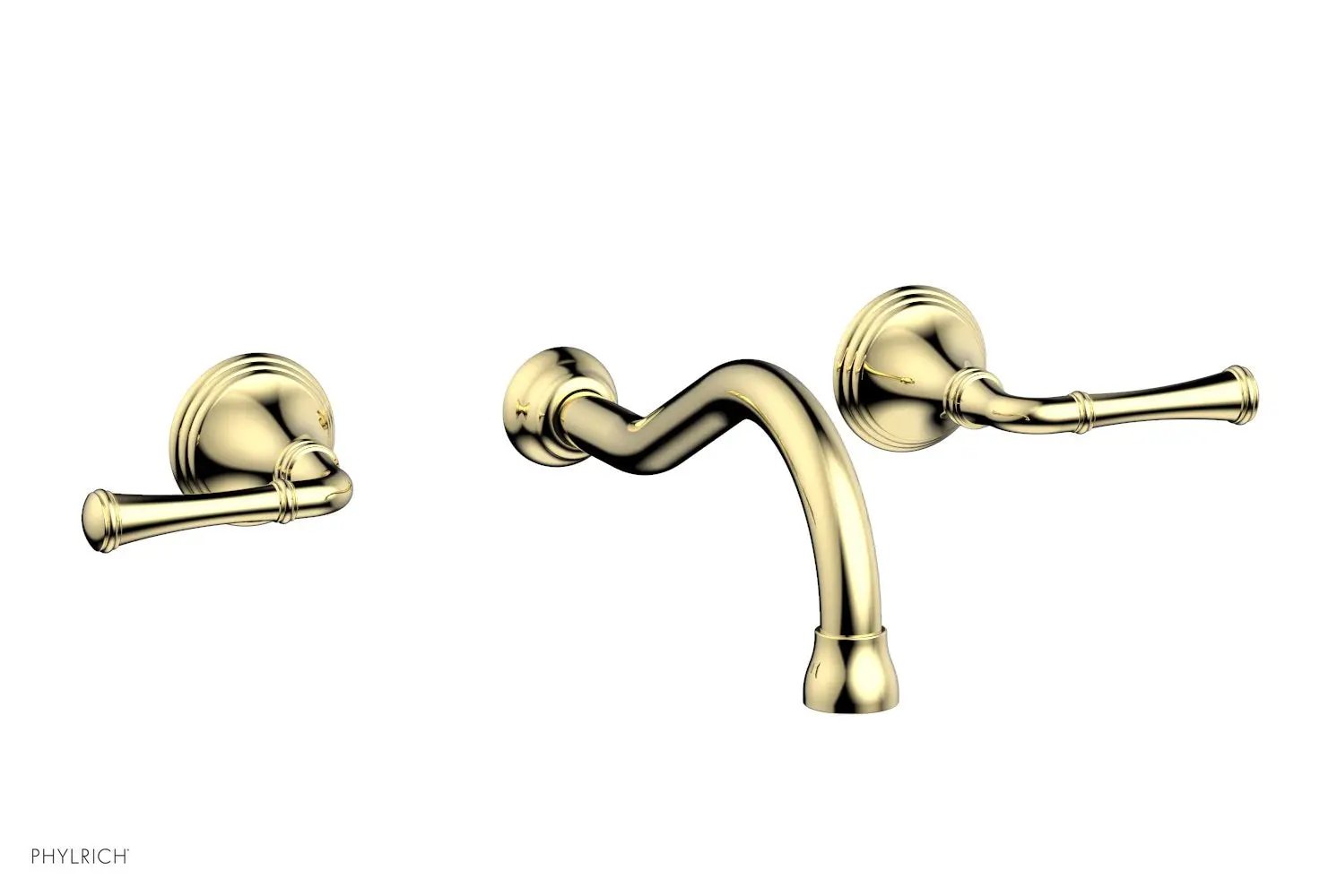 Phylrich 3RING Wall Lavatory Set - Straight Lever Handles by Phylrich