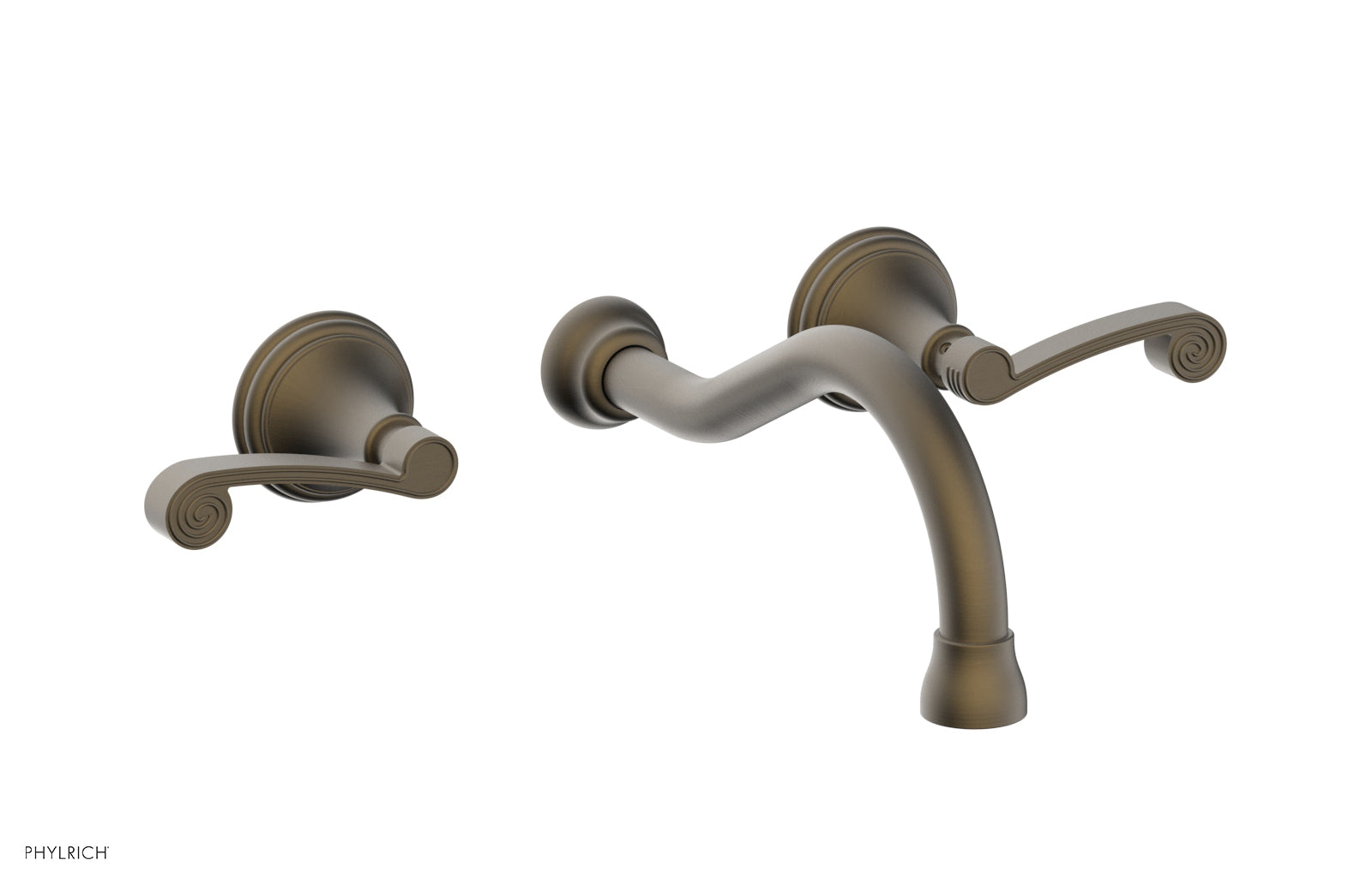 Phylrich 3RING Wall Lavatory Set - Curved Lever Handles