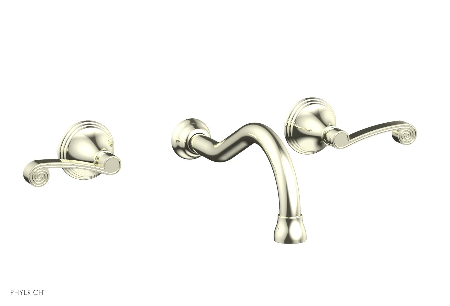 Phylrich 3RING Wall Lavatory Set - Curved Lever Handles by Phylrich