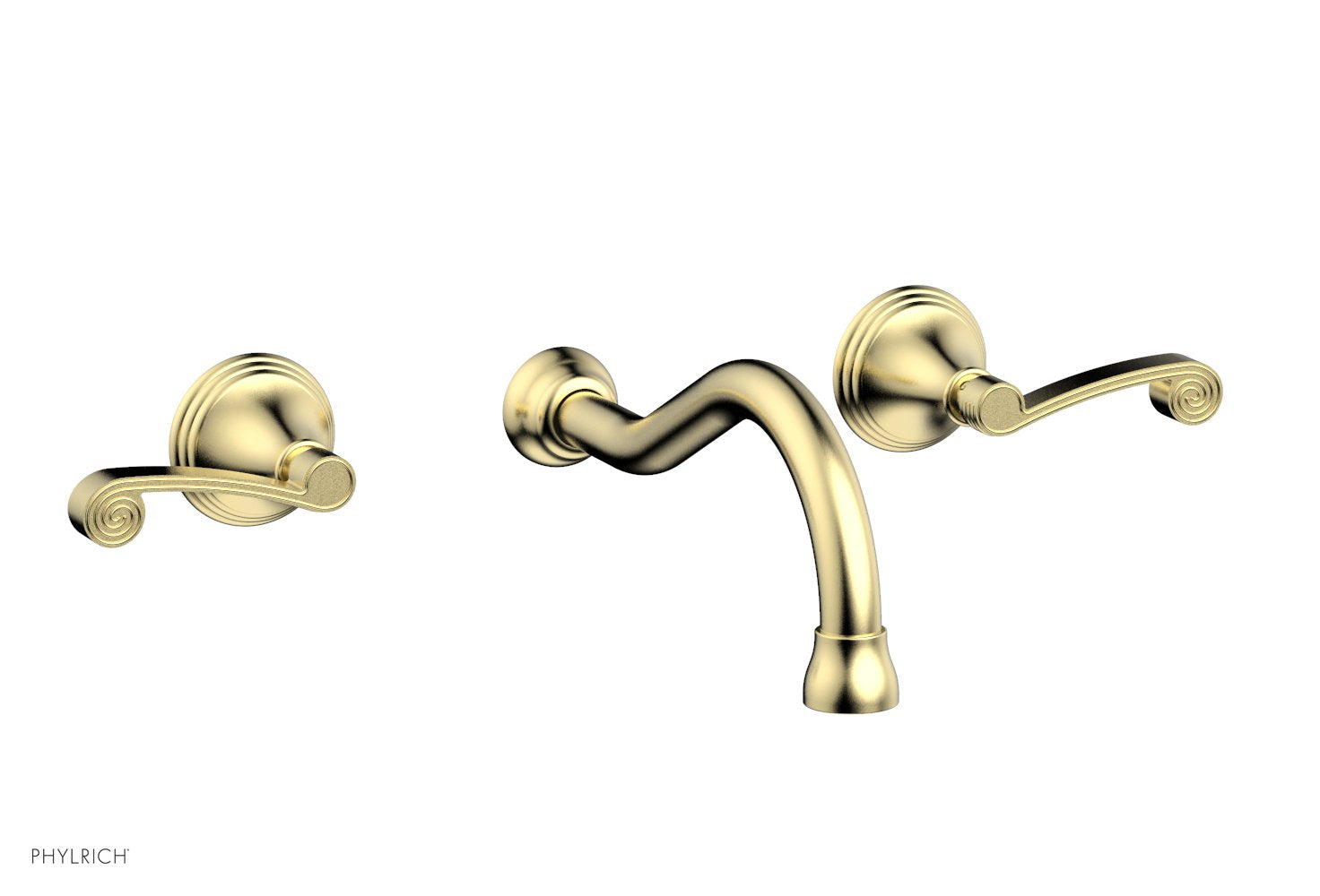 Phylrich 3RING Wall Lavatory Set - Curved Lever Handles by Phylrich
