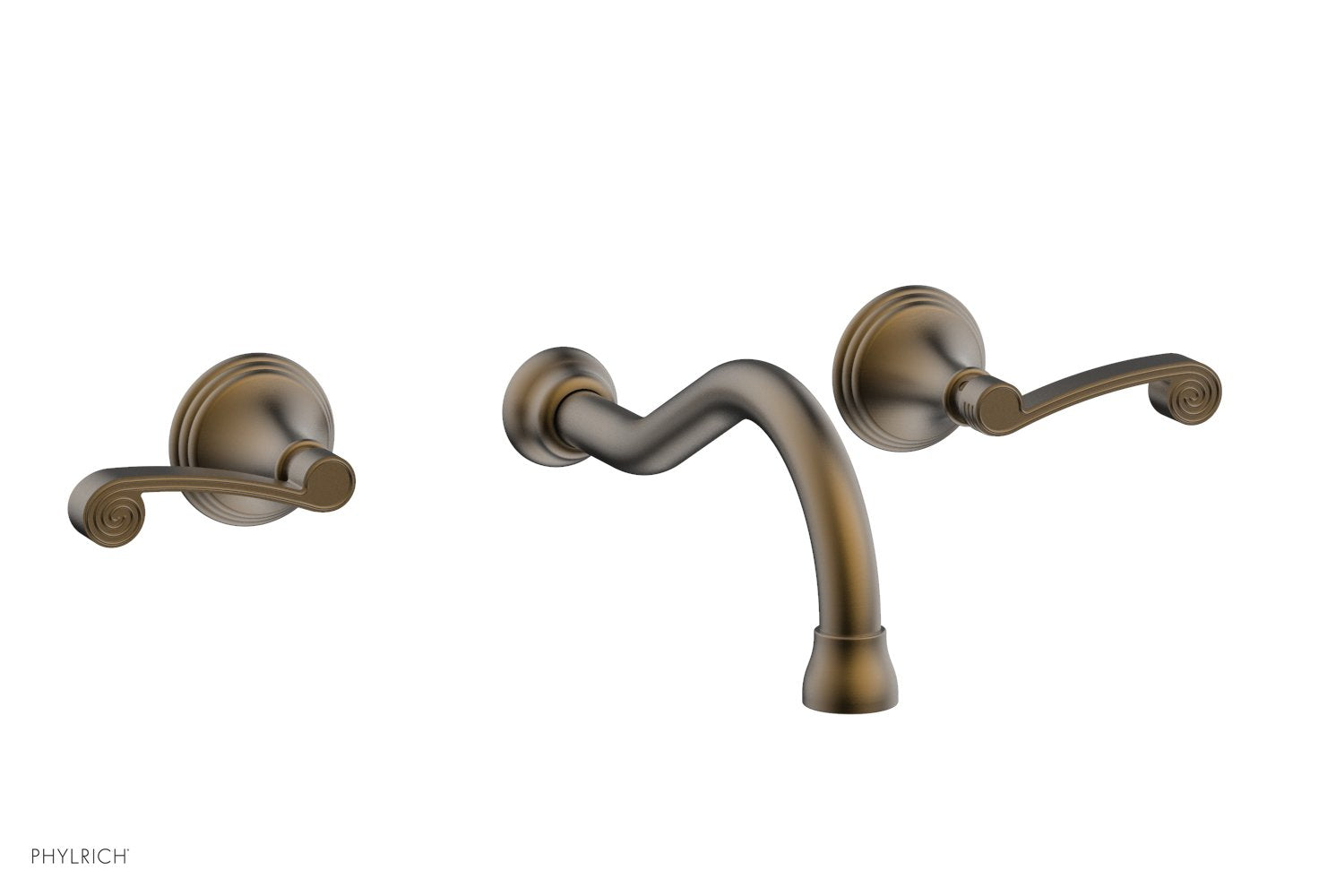 Phylrich 3RING Wall Lavatory Set - Curved Lever Handles by Phylrich