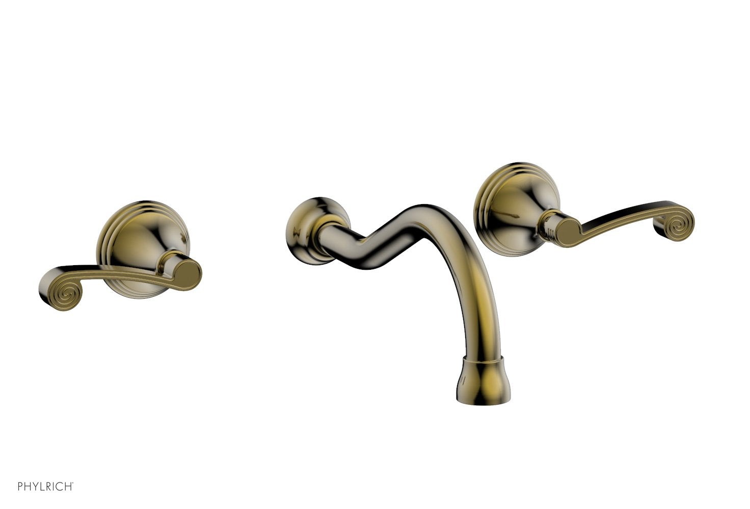 Phylrich 3RING Wall Lavatory Set - Curved Lever Handles by Phylrich