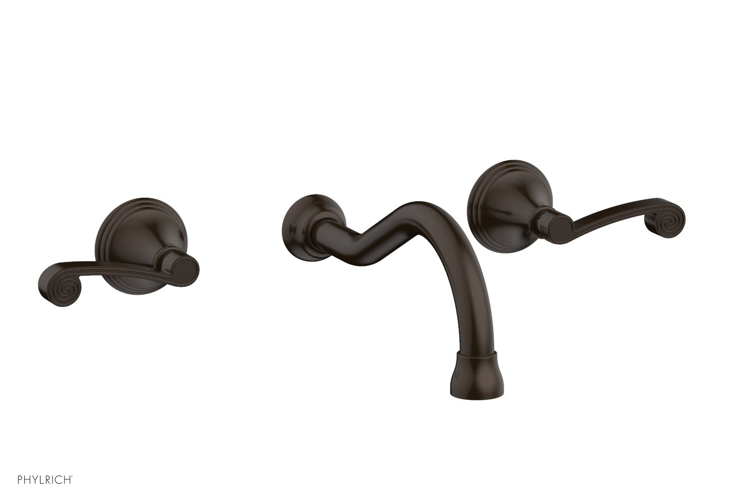 Phylrich 3RING Wall Lavatory Set - Curved Lever Handles