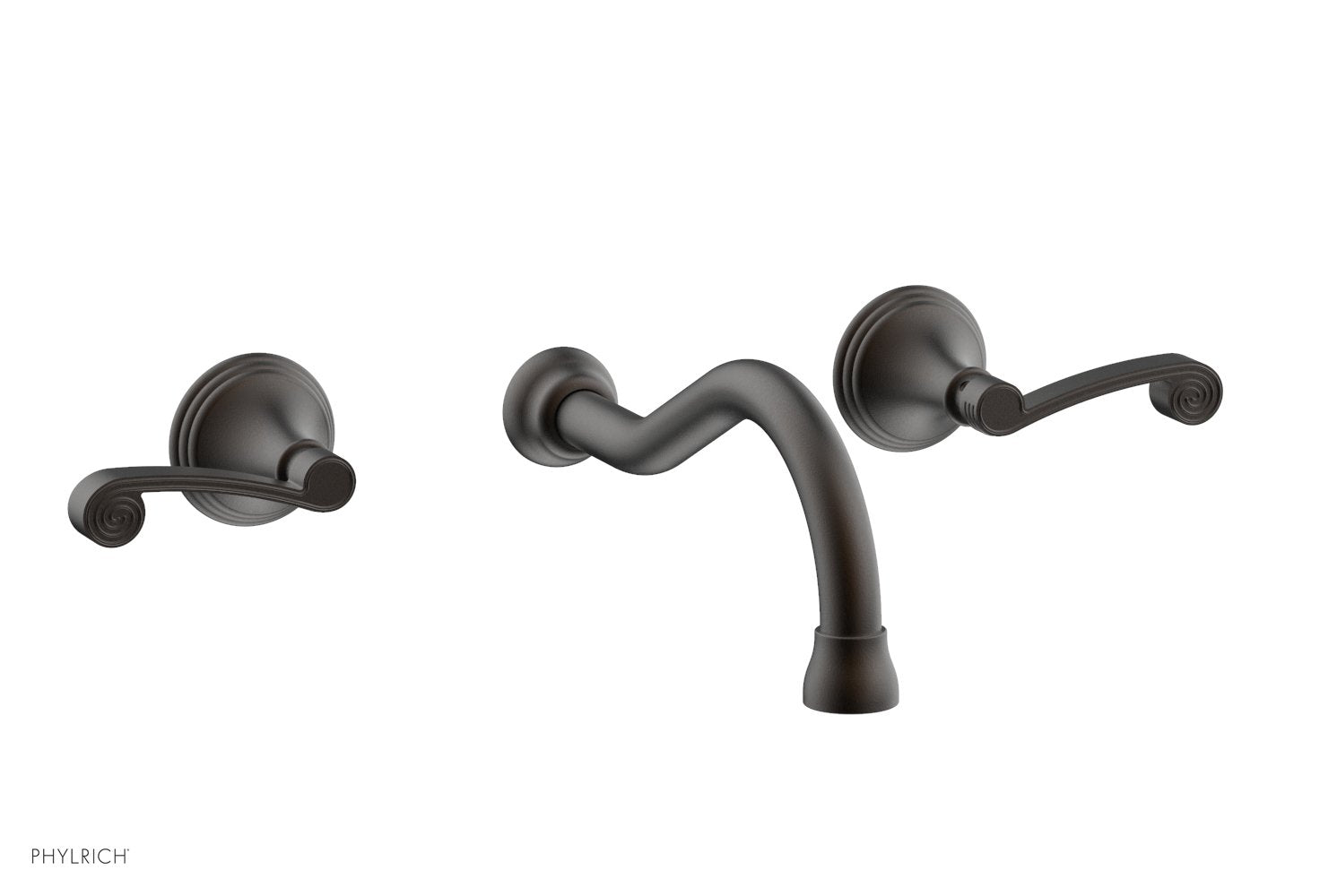 Phylrich 3RING Wall Lavatory Set - Curved Lever Handles