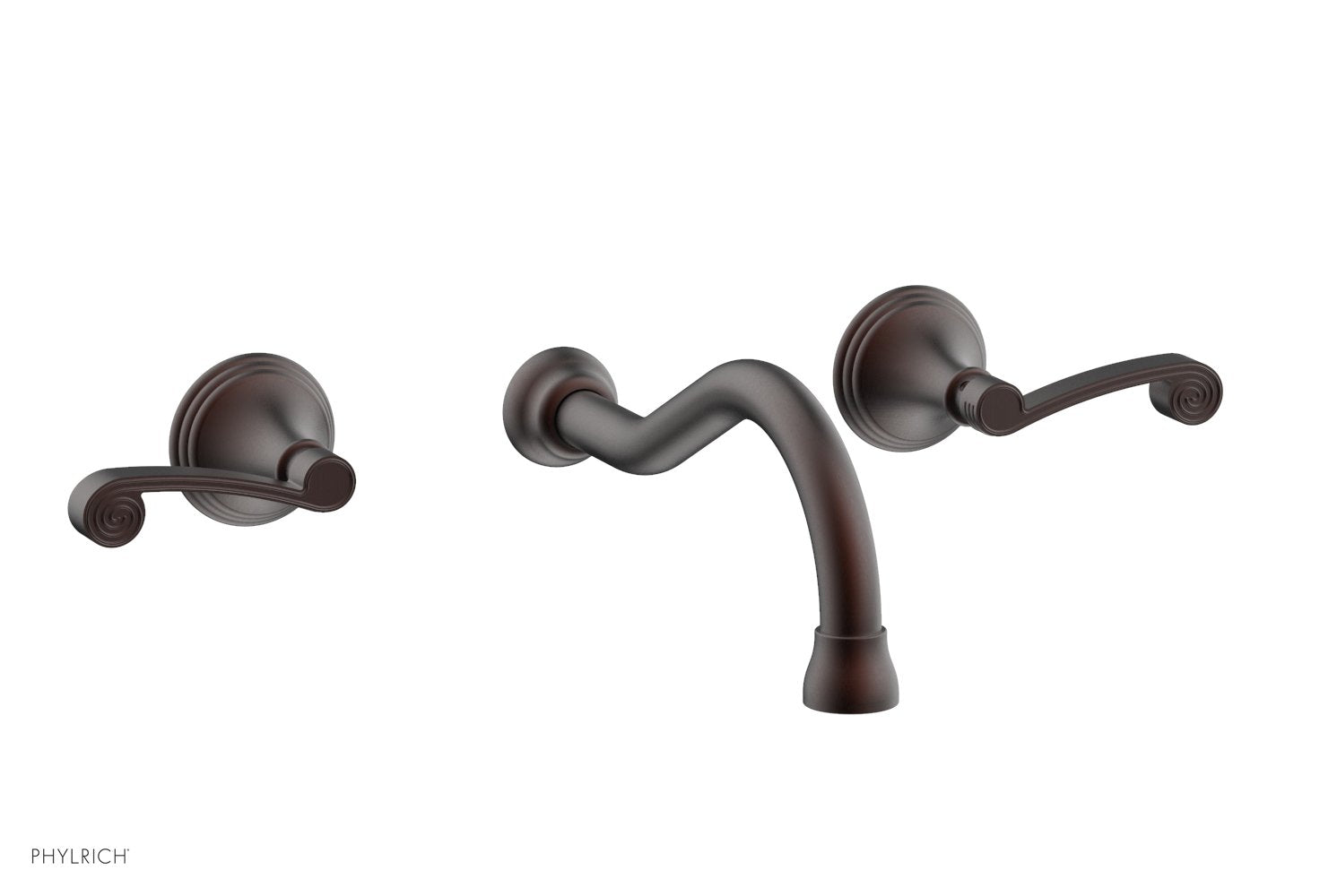 Phylrich 3RING Wall Lavatory Set - Curved Lever Handles by Phylrich