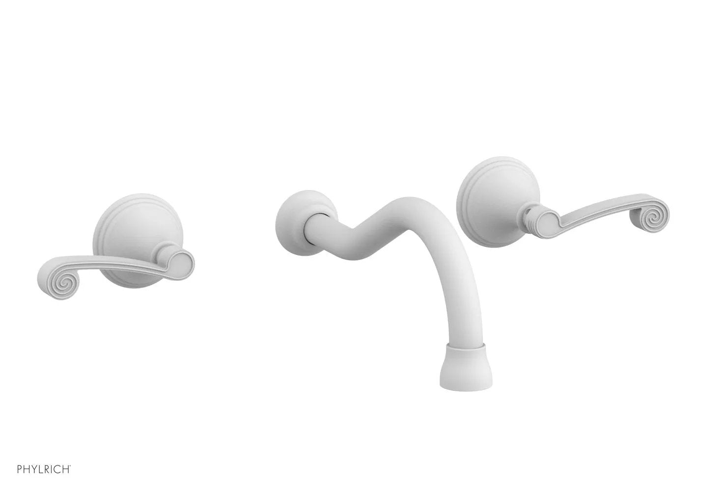 Phylrich 3RING Wall Lavatory Set - Curved Lever Handles by Phylrich