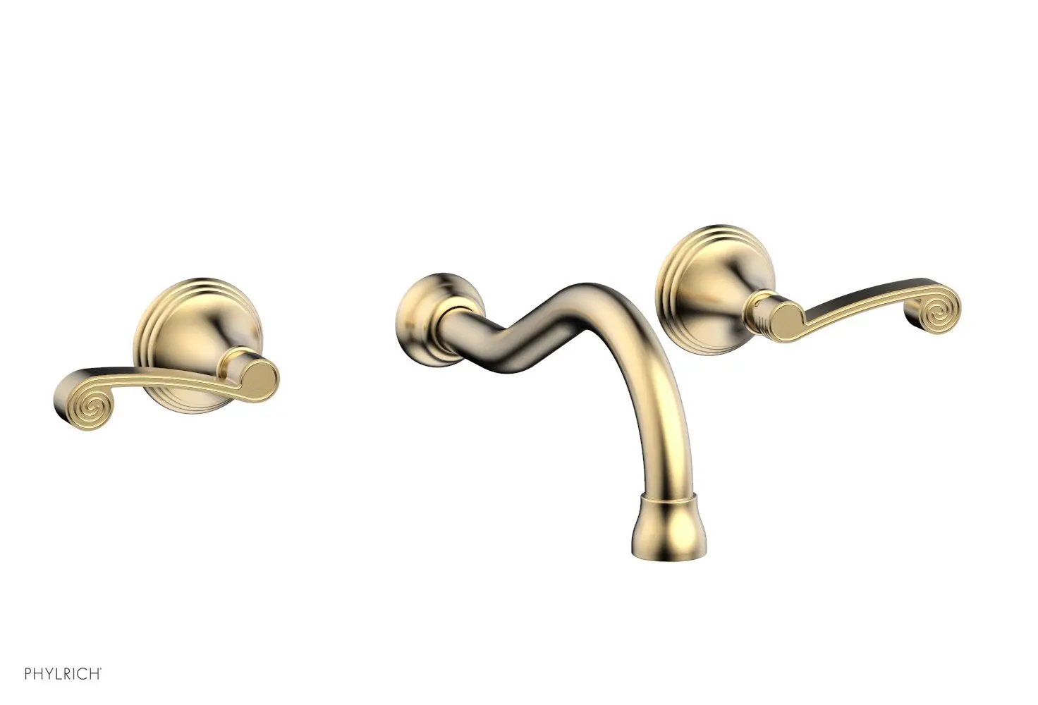 Phylrich 3RING Wall Lavatory Set - Curved Lever Handles by Phylrich