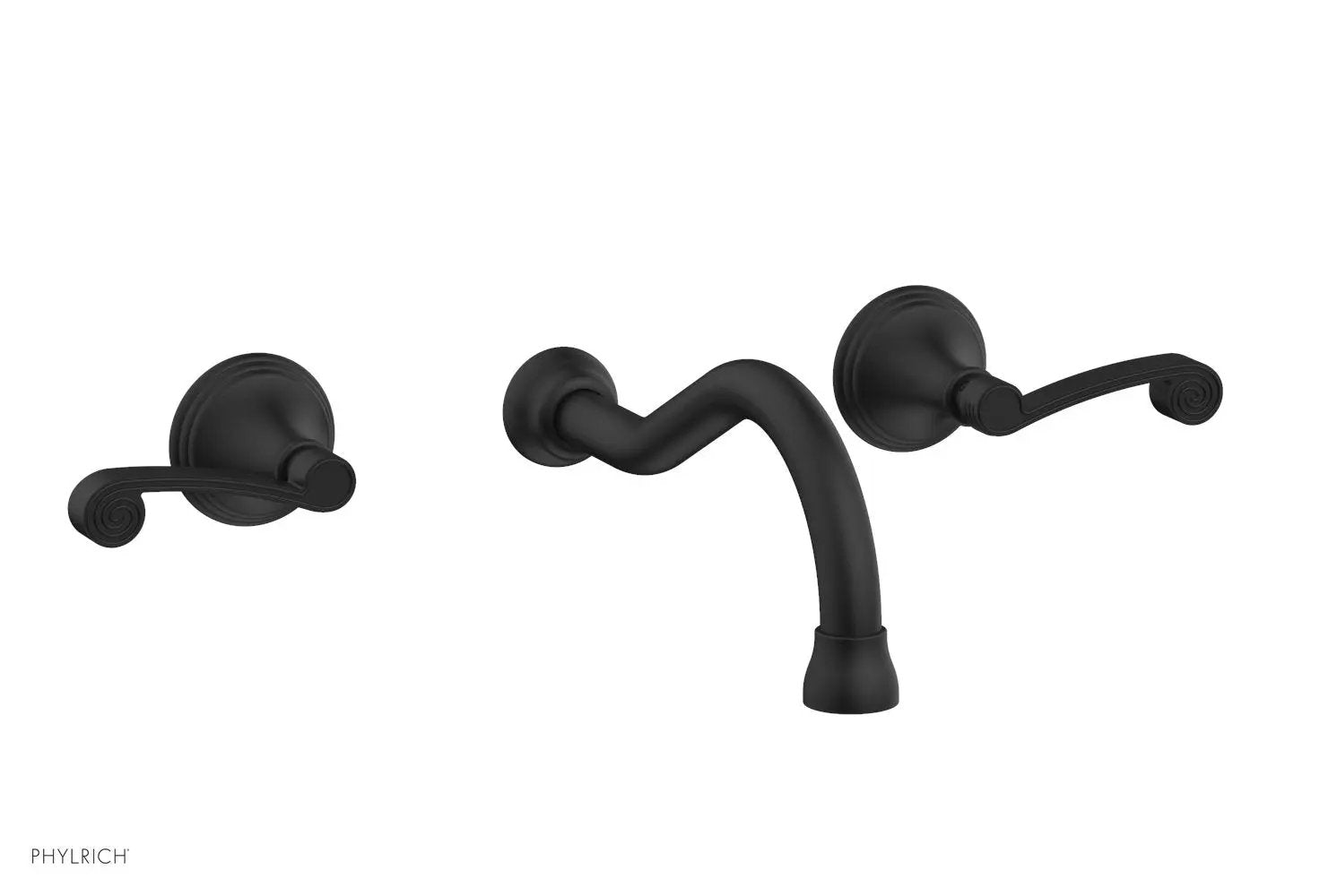 Phylrich 3RING Wall Lavatory Set - Curved Lever Handles by Phylrich