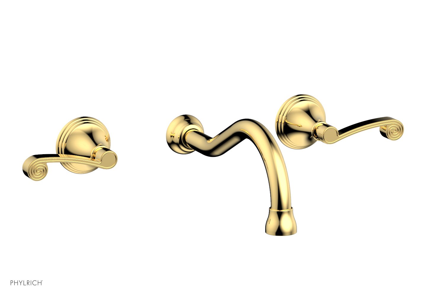 Phylrich 3RING Wall Lavatory Set - Curved Lever Handles by Phylrich