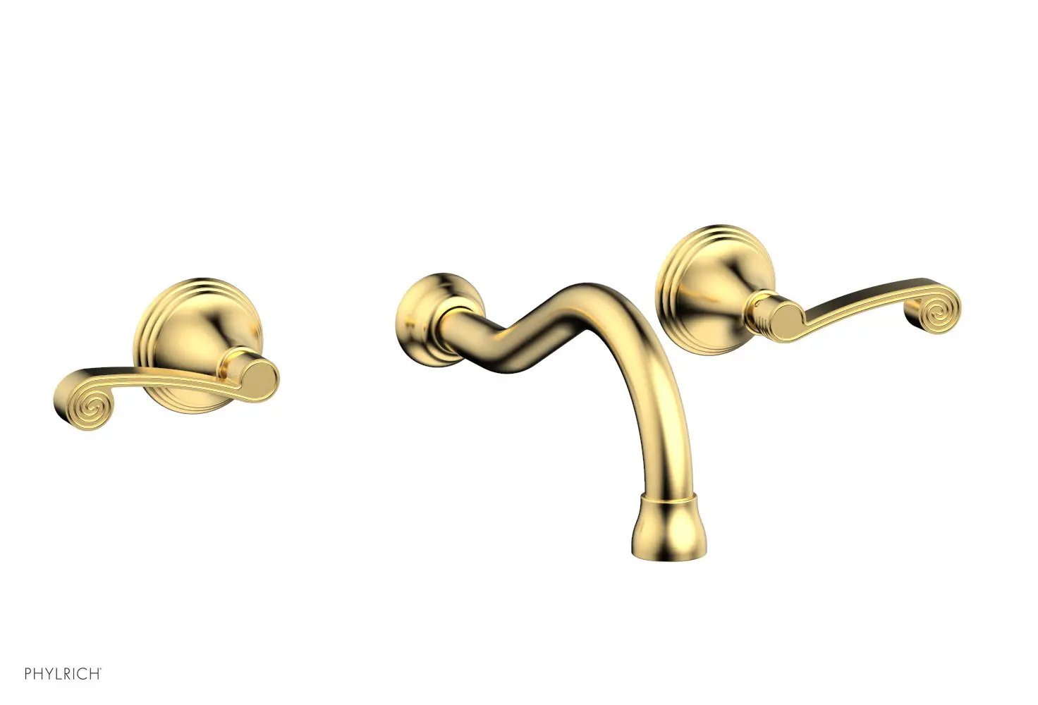 Phylrich 3RING Wall Lavatory Set - Curved Lever Handles by Phylrich