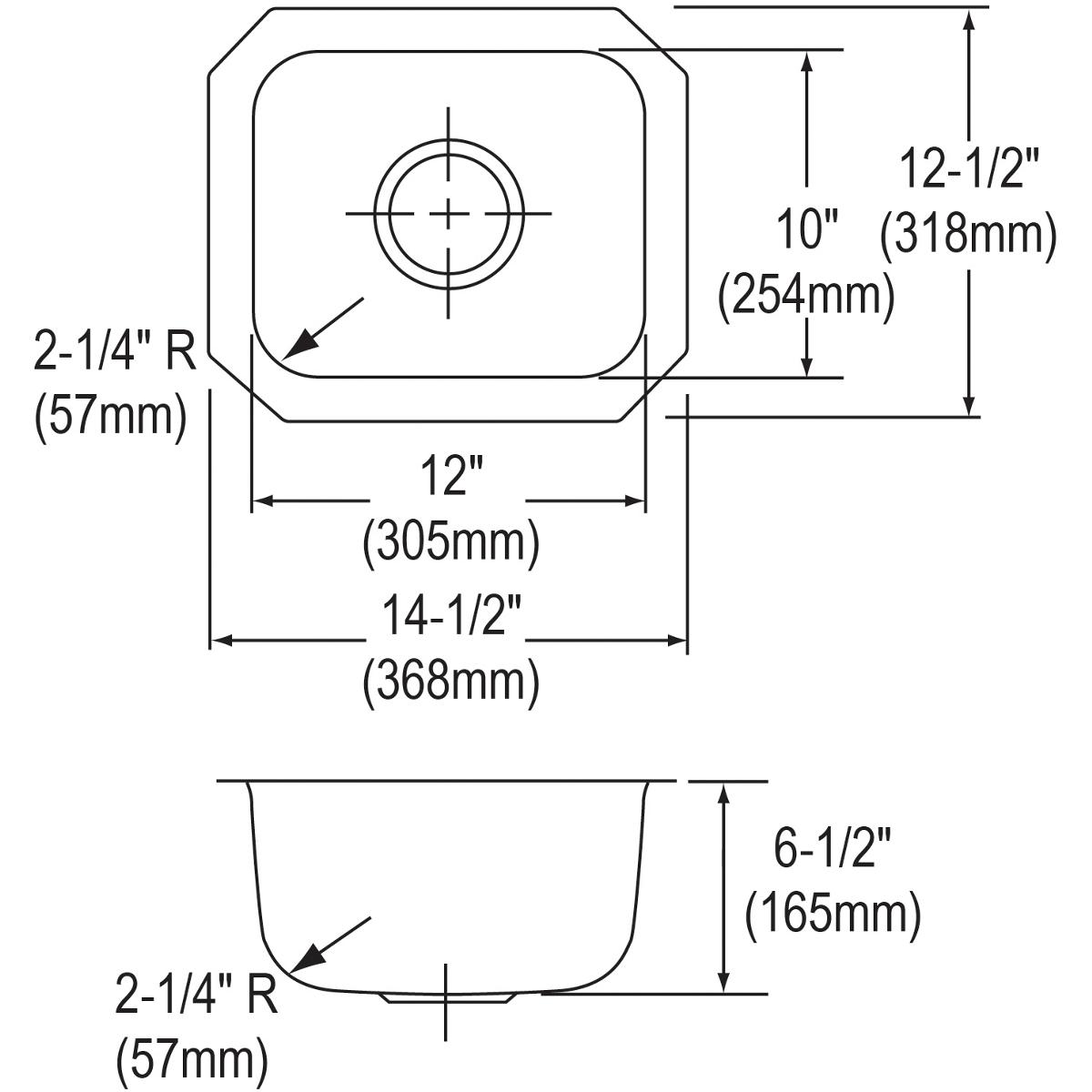 radiant satin single bowl undermount bar sink