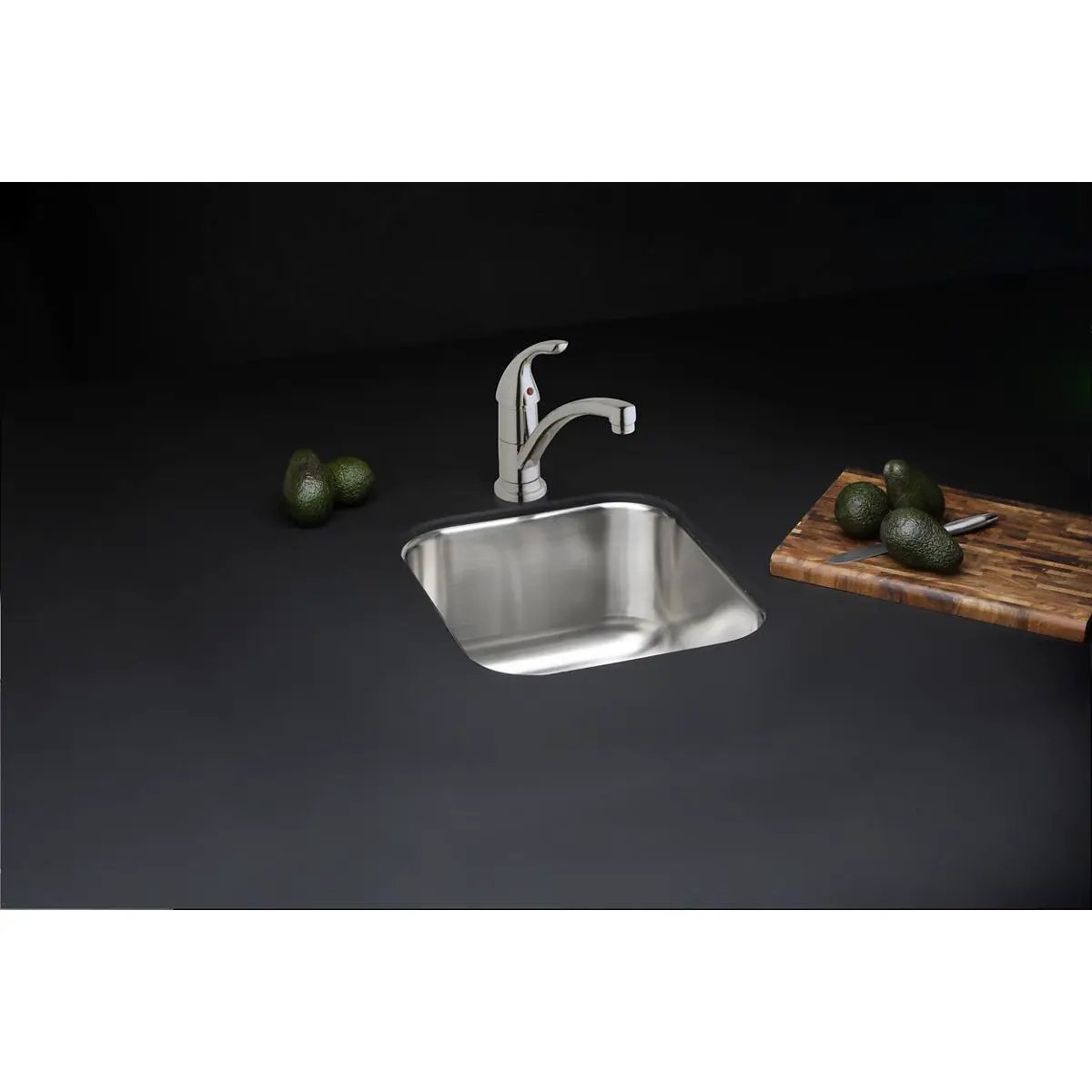 chrome deck mount kitchen faucet