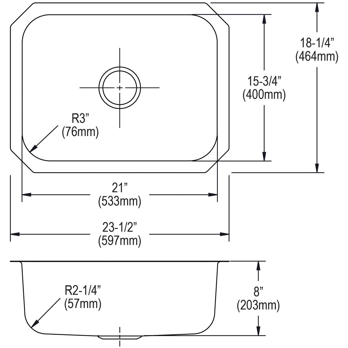 radiant satin single bowl undermount sink