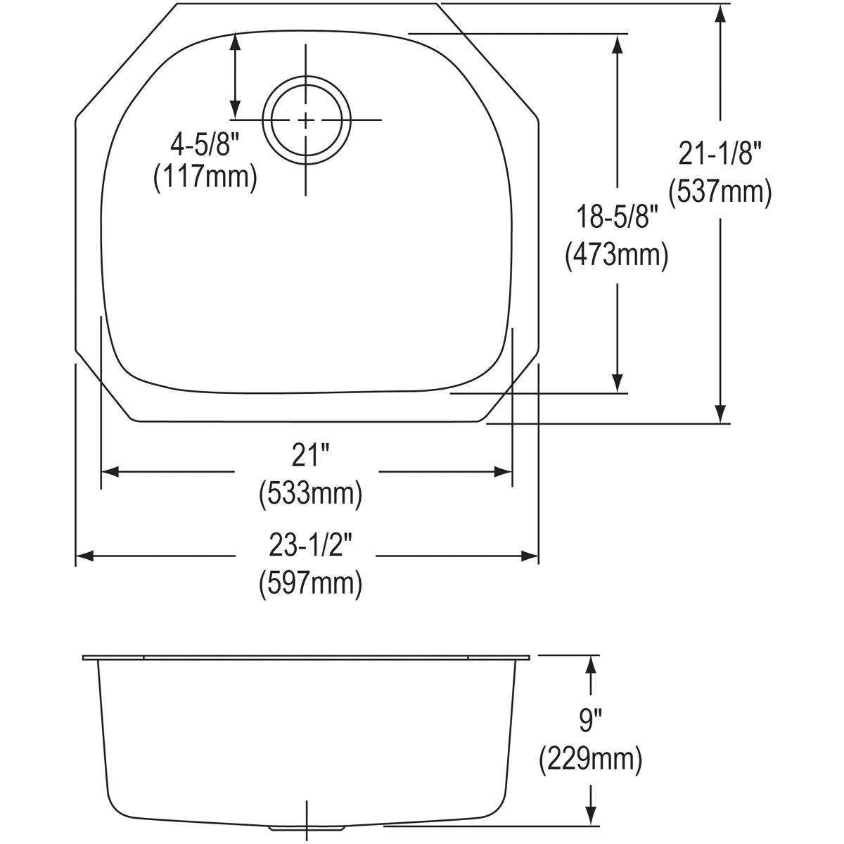 radiant satin single bowl undermount sink