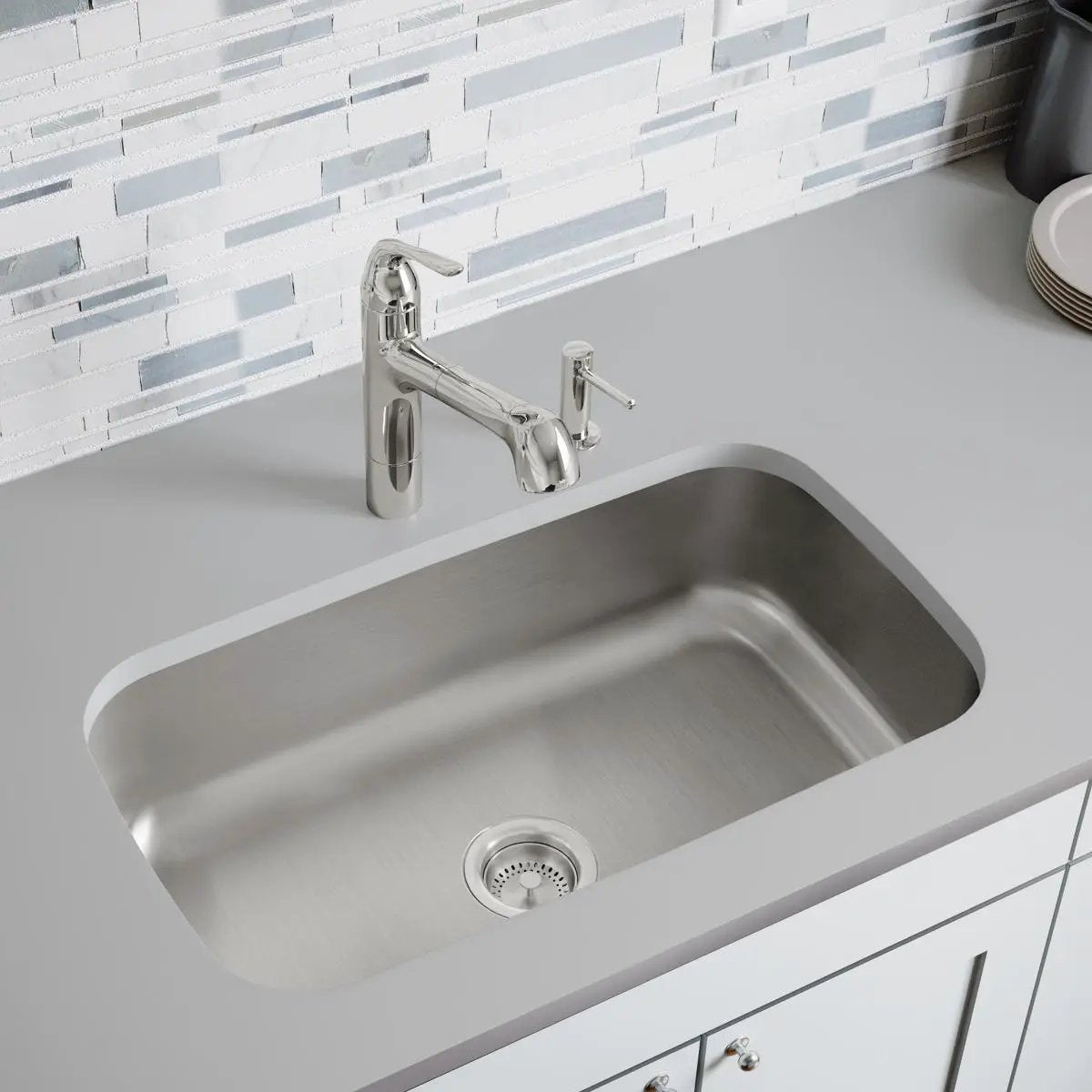 radiant satin single bowl undermount sink
