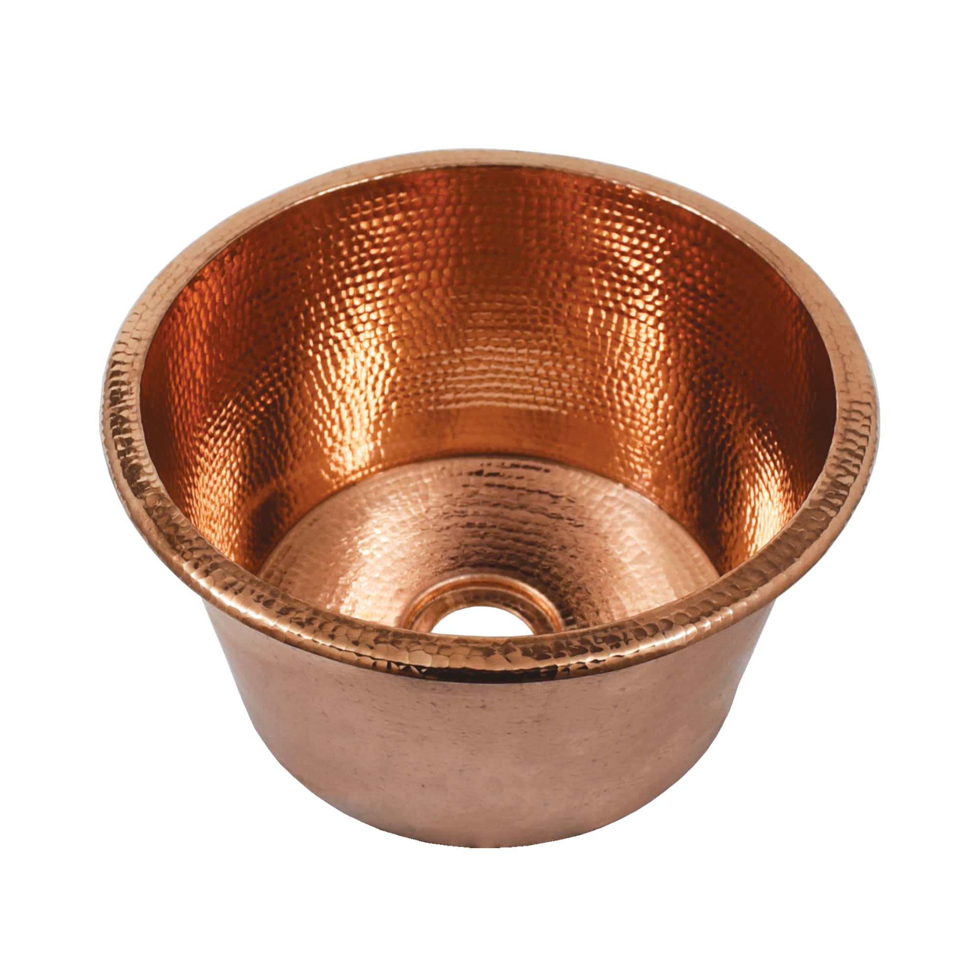 Native Trails Diego 12.5" Hammered Copper Bar Sink and Prep Kitchen Sink