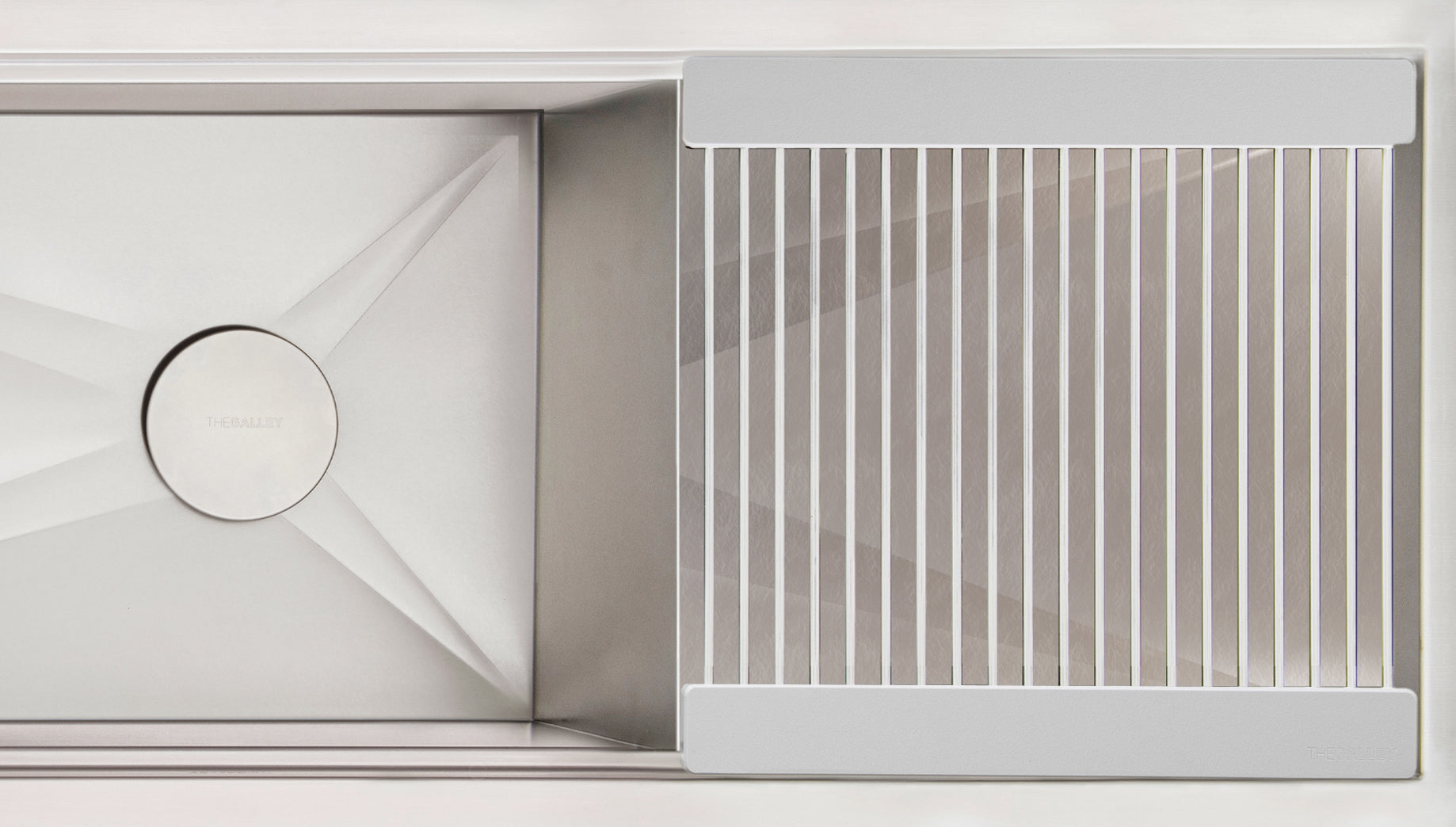 The Galley DryDock 18" Center Drain with Dual Tier Drying Rack