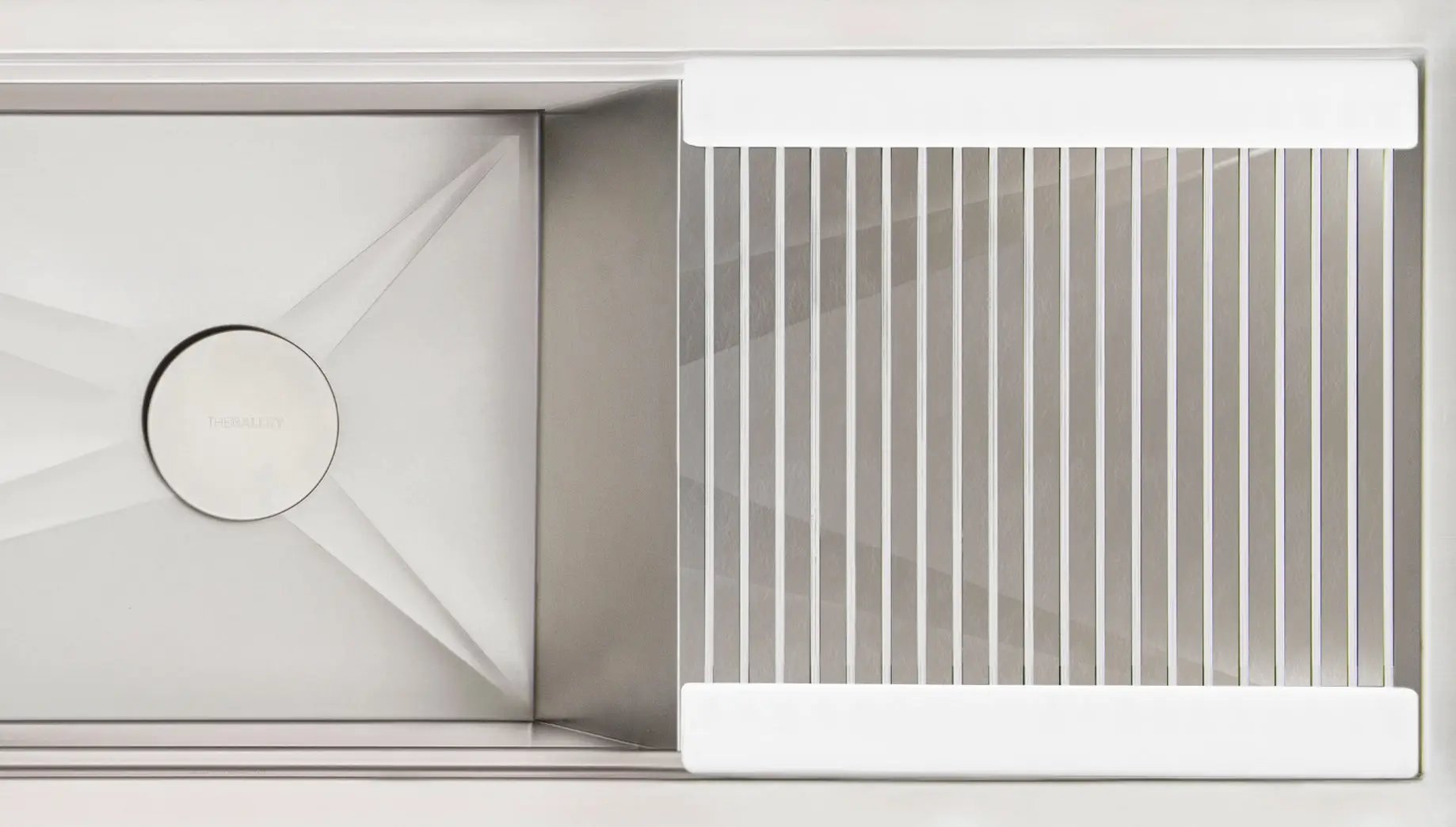 The Galley DryDock 18" Center Drain with Dual Tier Drying Rack by The Galley