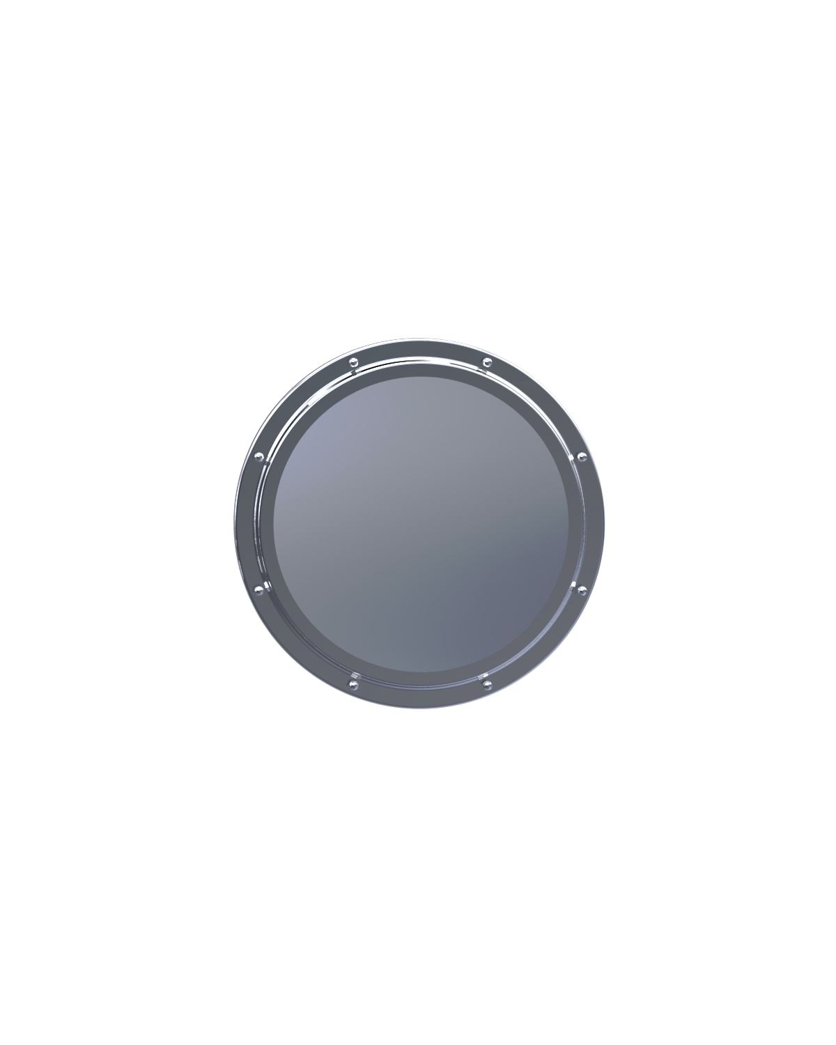 polished chrome mirror