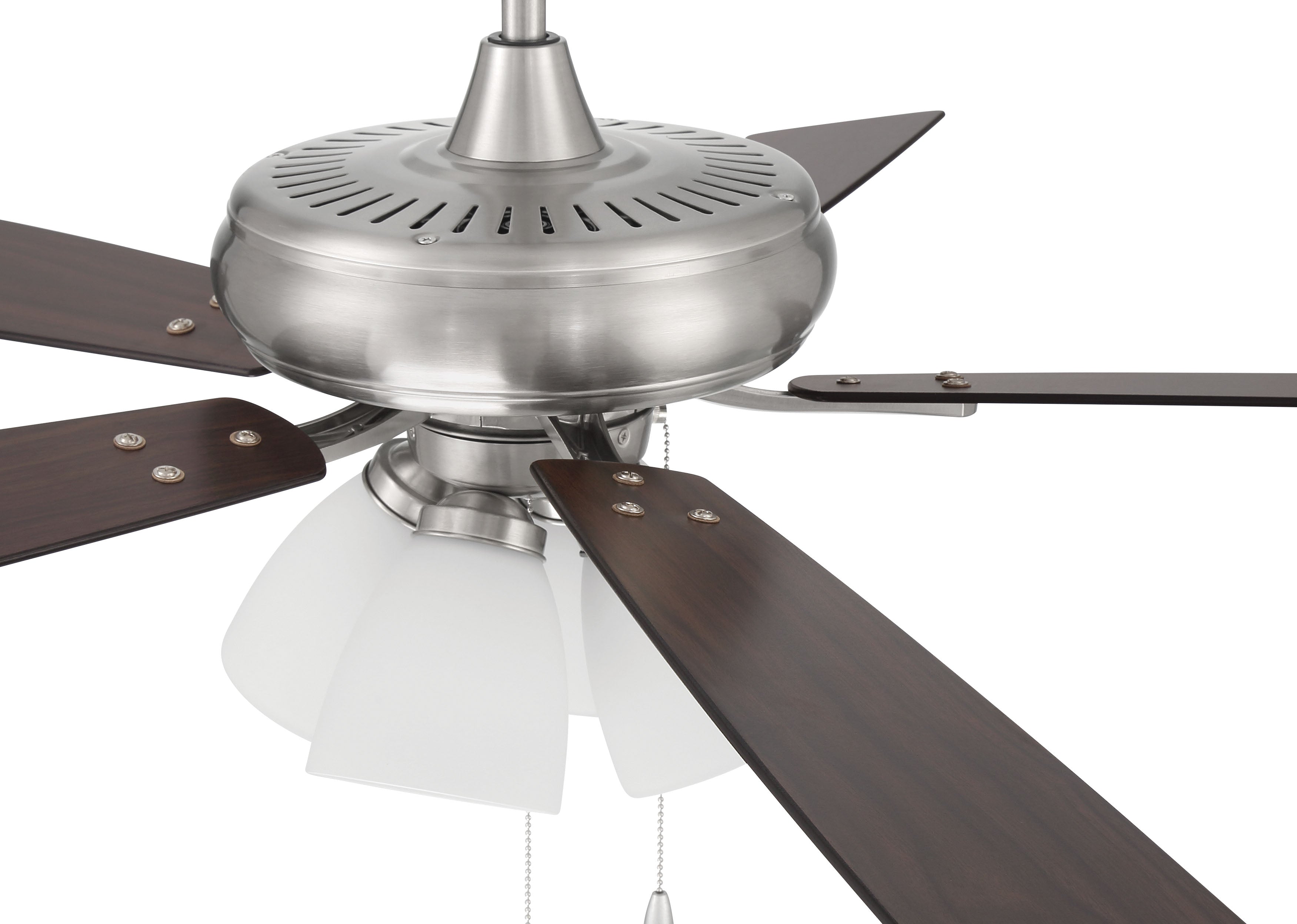 brushed polished nickel ceiling fans