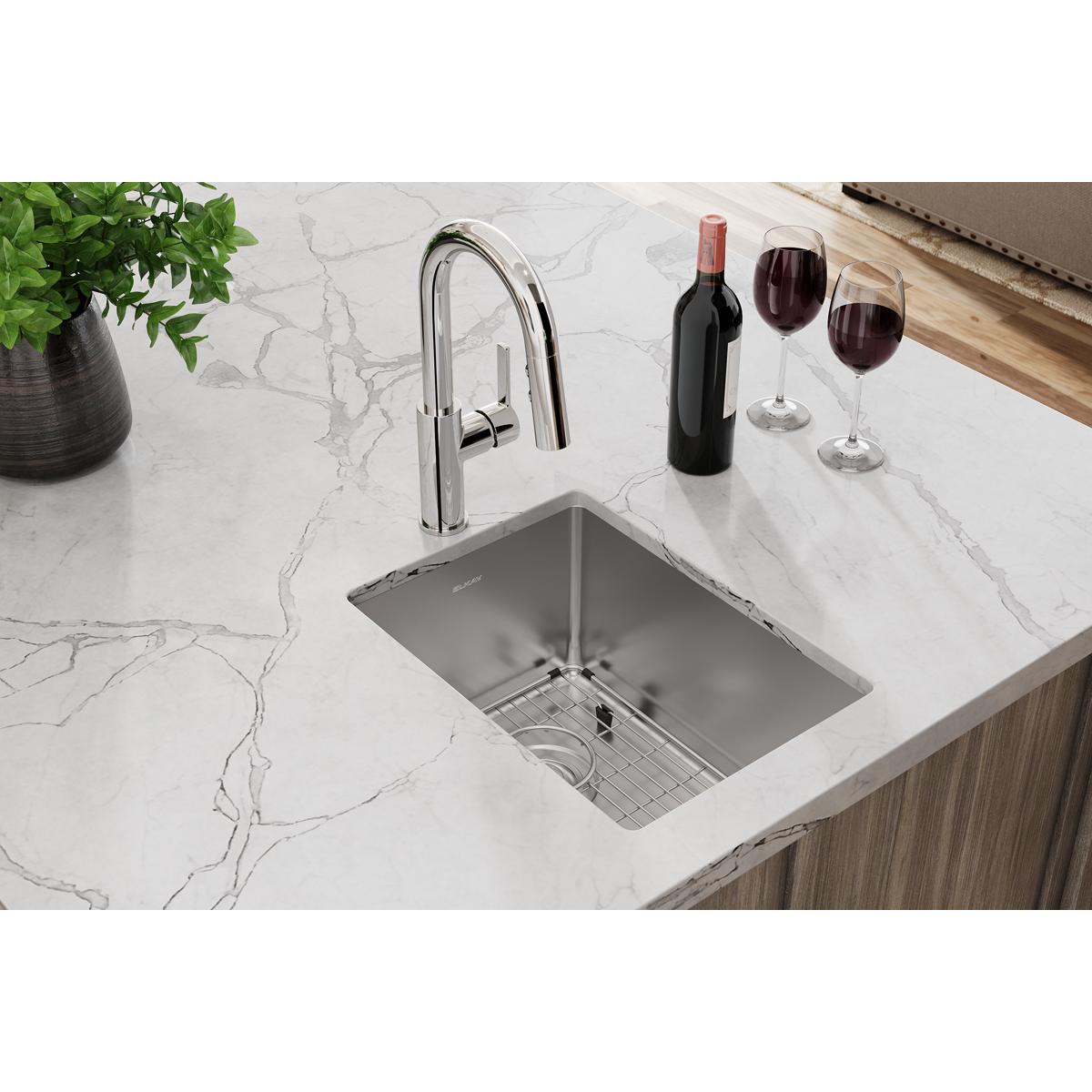polished satin single bowl undermount bar sink
