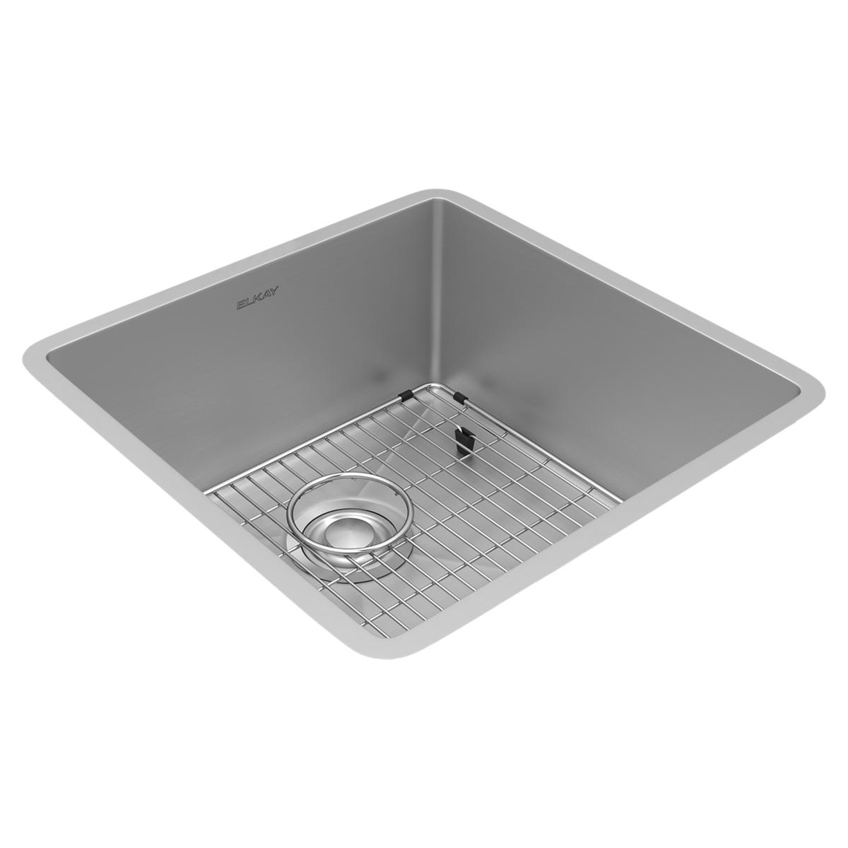 polished satin single bowl undermount sink kit