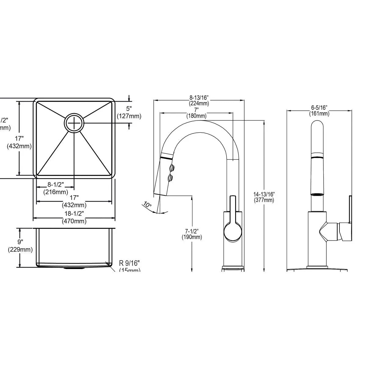 polished satin single bowl undermount sink