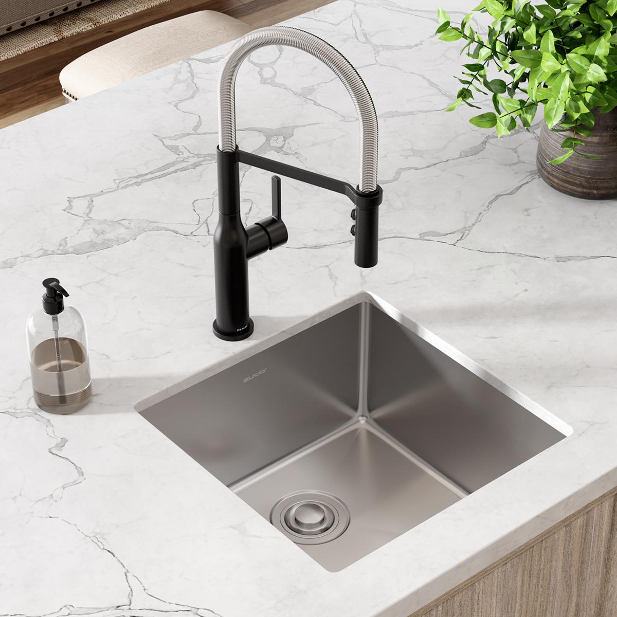 polished satin single bowl undermount sink