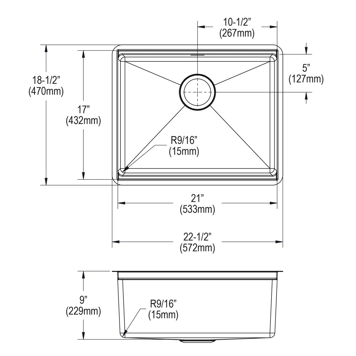 polished satin single bowl undermount sink kit