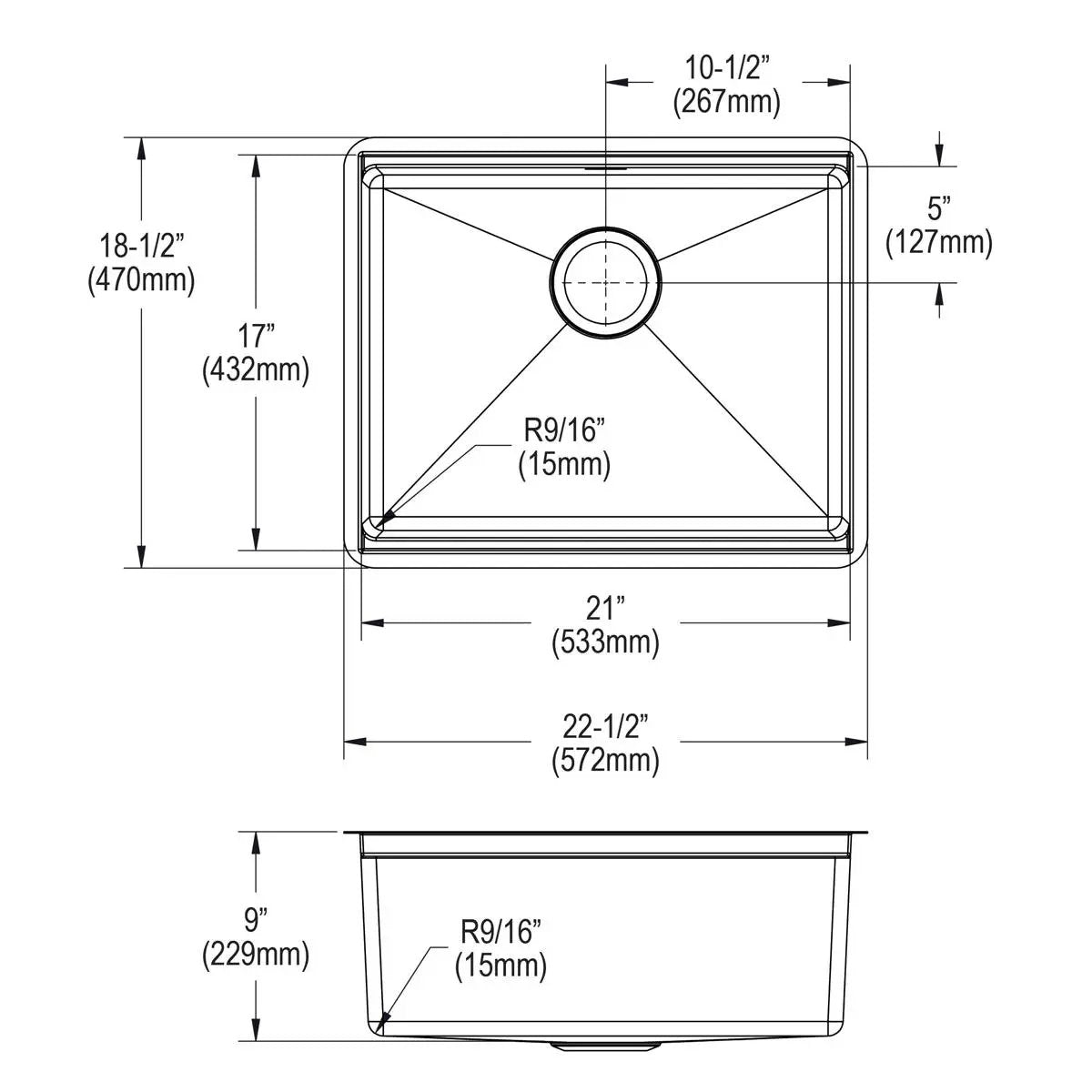 polished satin single bowl undermount sink kit