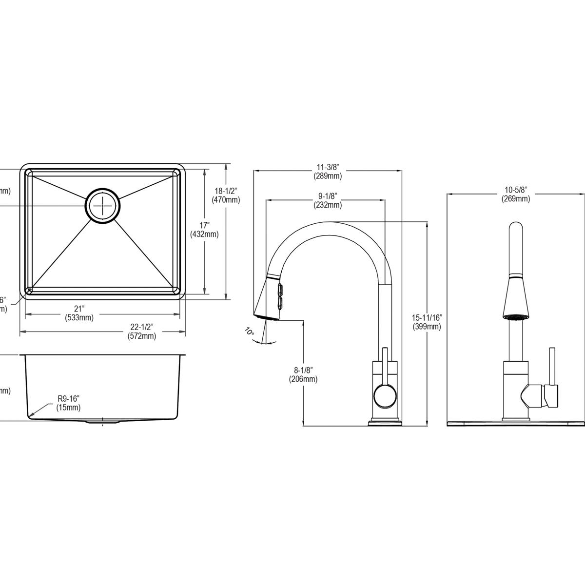polished satin single bowl undermount sink