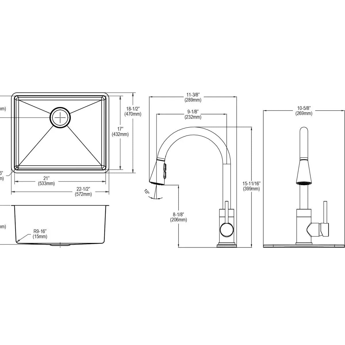 polished satin single bowl undermount sink