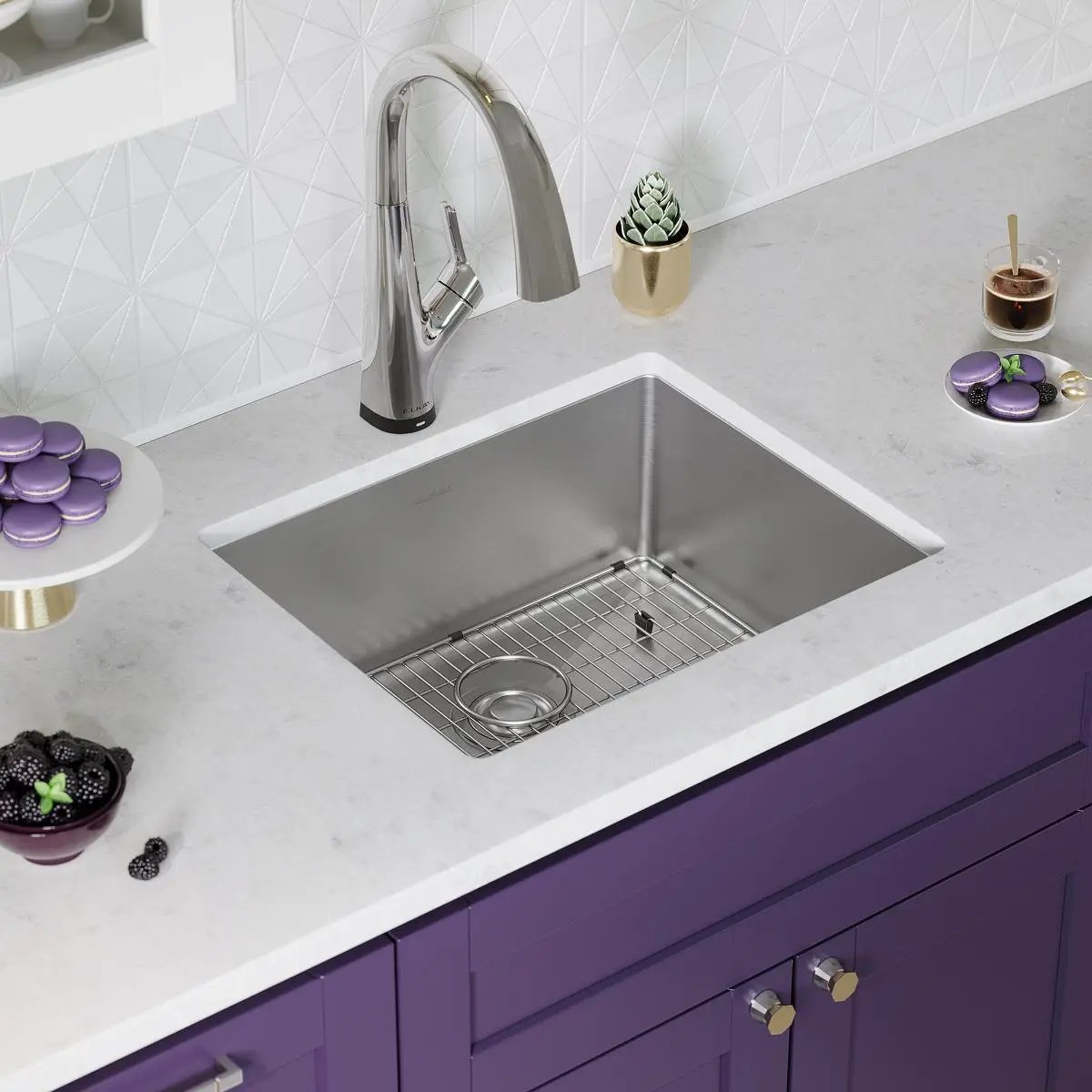 stainless steel single bowl undermount sink kit