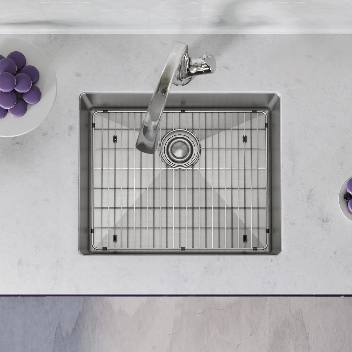 stainless steel single bowl undermount sink kit