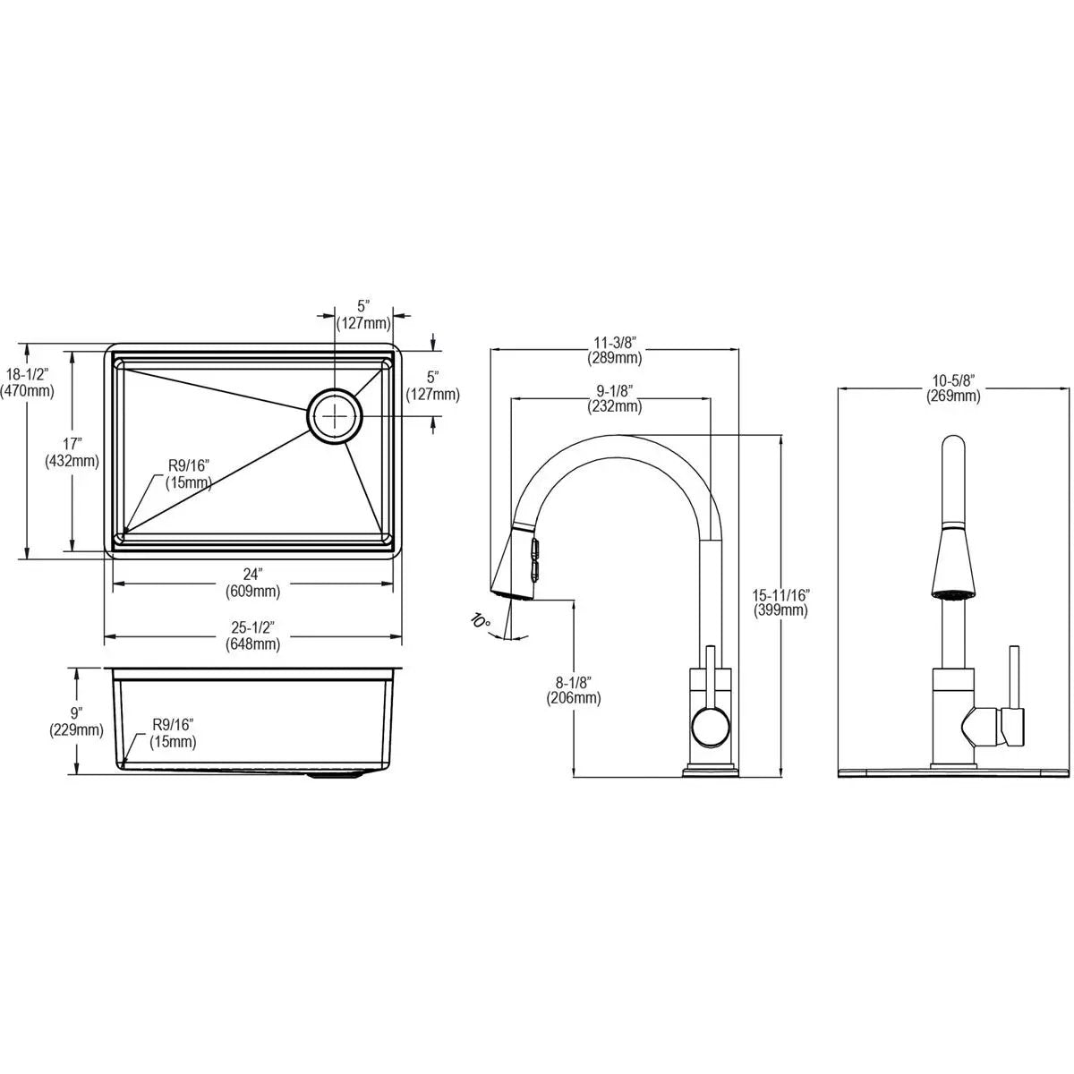 polished satin single bowl undermount sink