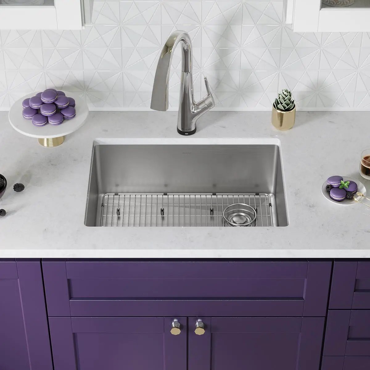 stainless steel single bowl undermount sink kit